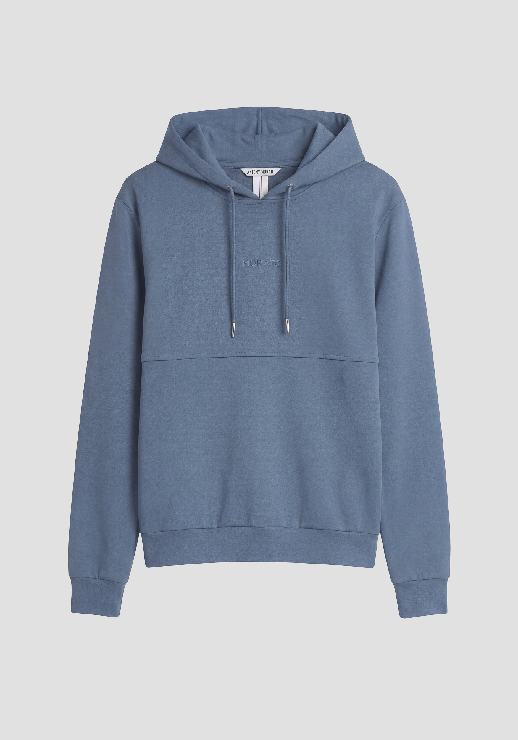 RELAXED FIT HOODIE IN INTERLOCK COTTON BLEND WITH PRINT