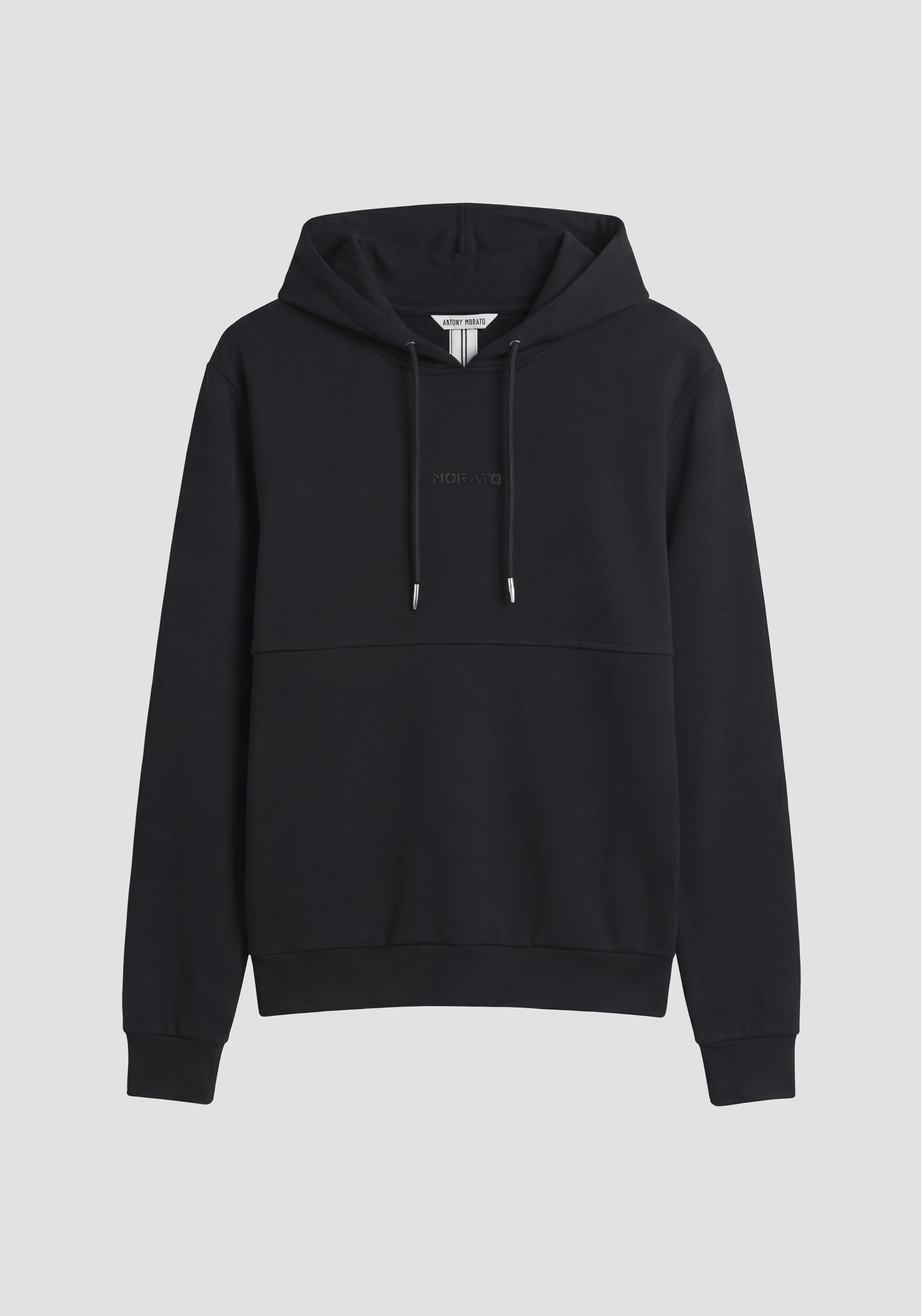 RELAXED FIT HOODIE IN INTERLOCK COTTON BLEND WITH PRINT