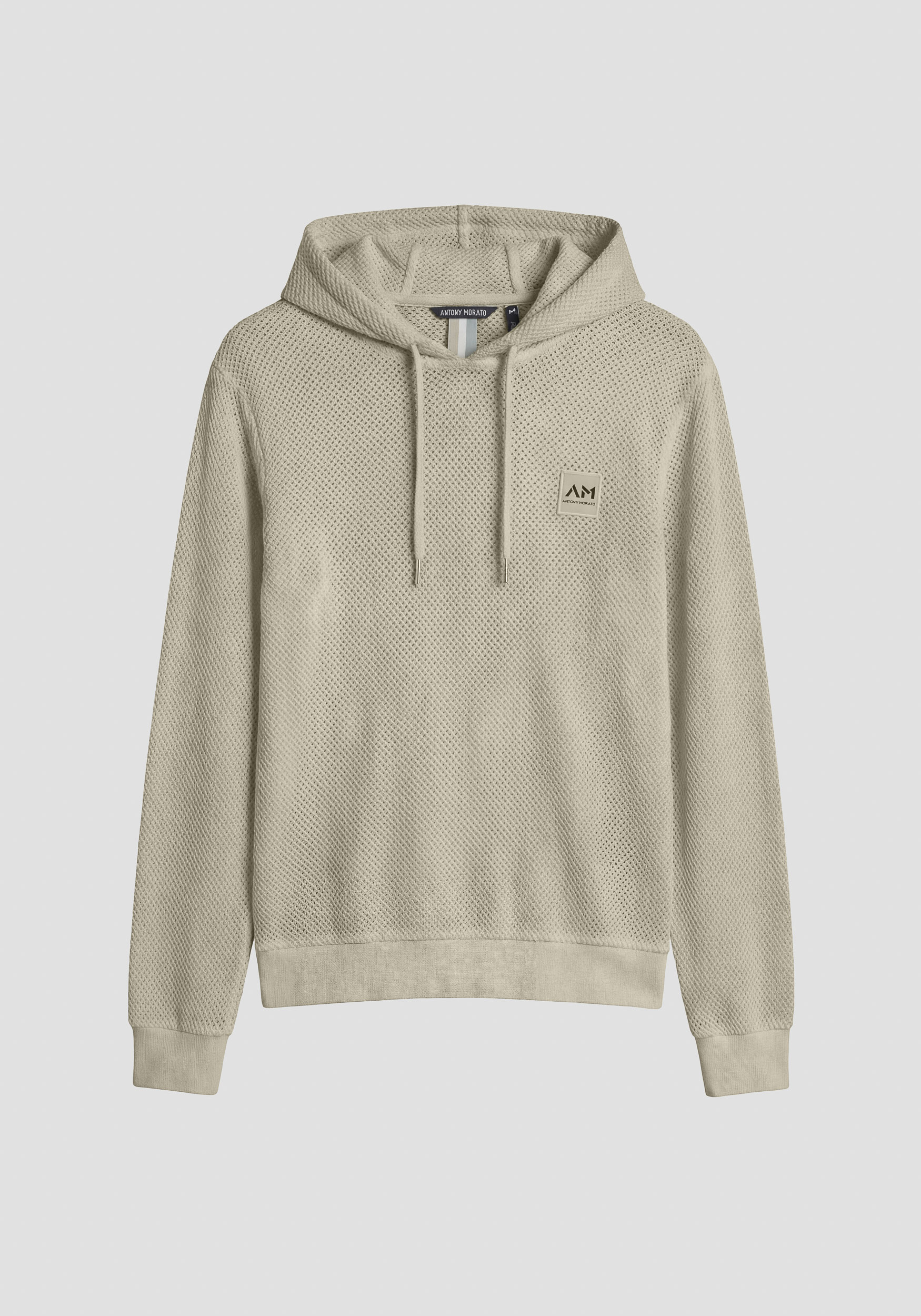 SUDADERA RELAXED FIT CON CAPUCHA DE MEZCLA DE ALGODÓN DOBBY