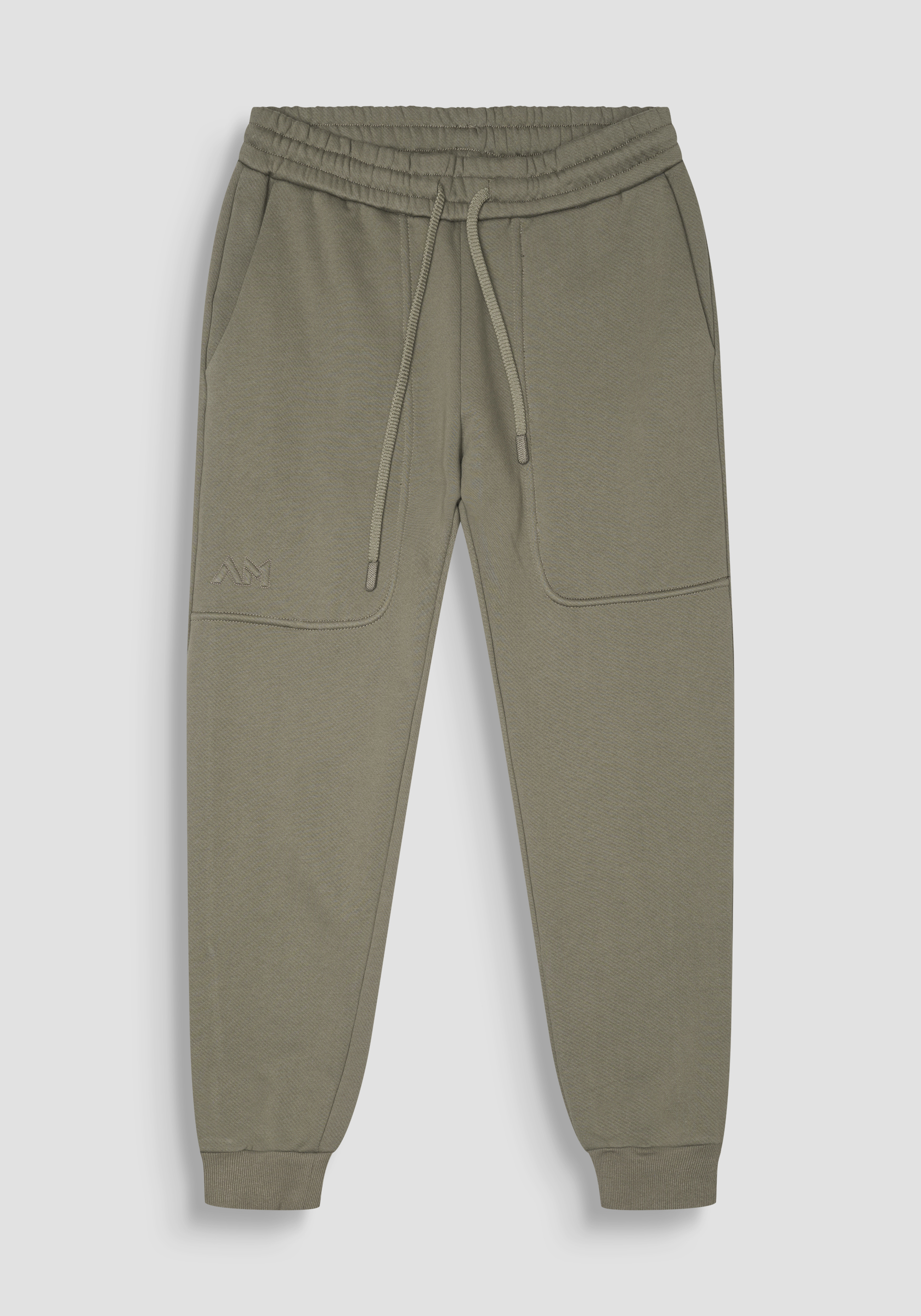 PANTALÓN DE CHÁNDAL REGULAR FIT EN ALGODÓN CON LOGO BORDADO