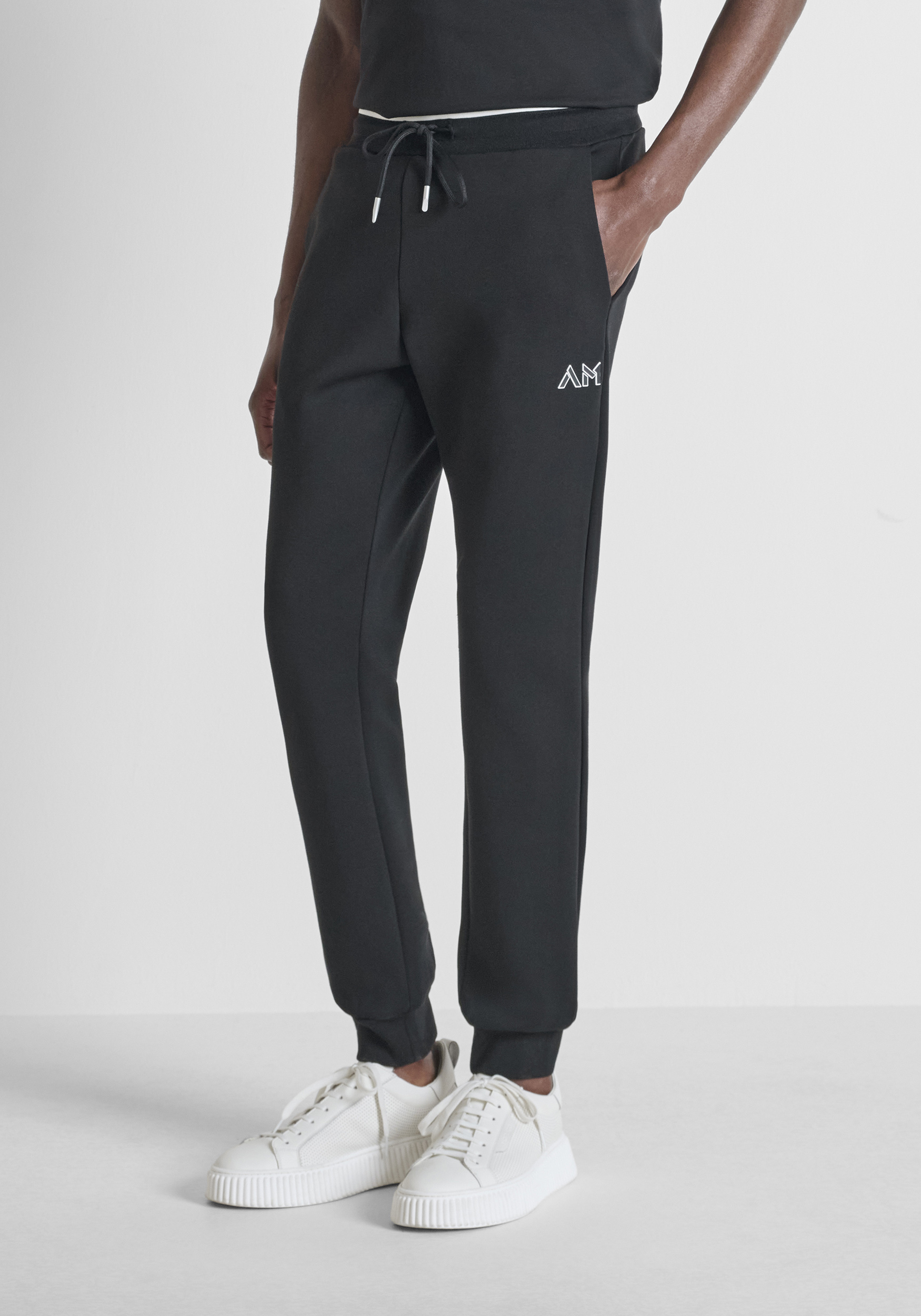 PANTALONES REGULAR FIT DE MEZCLA DE ALGODÓN INTERLOCK CON ELÁSTICO