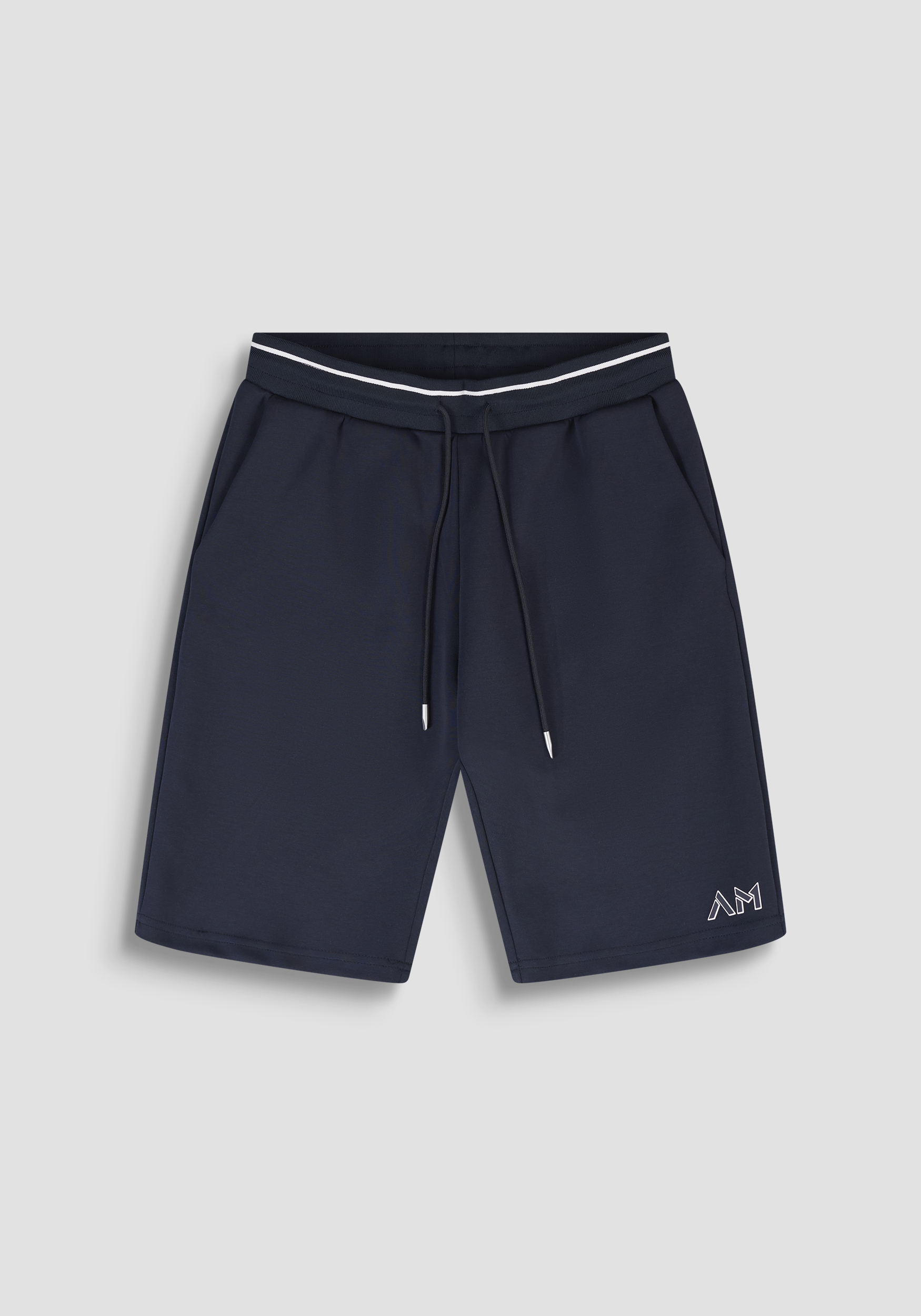 PANTALONES CORTOS REGULAR FIT DE MEZCLA DE ALGODÓN INTERLOCK CON LOGOTIPO