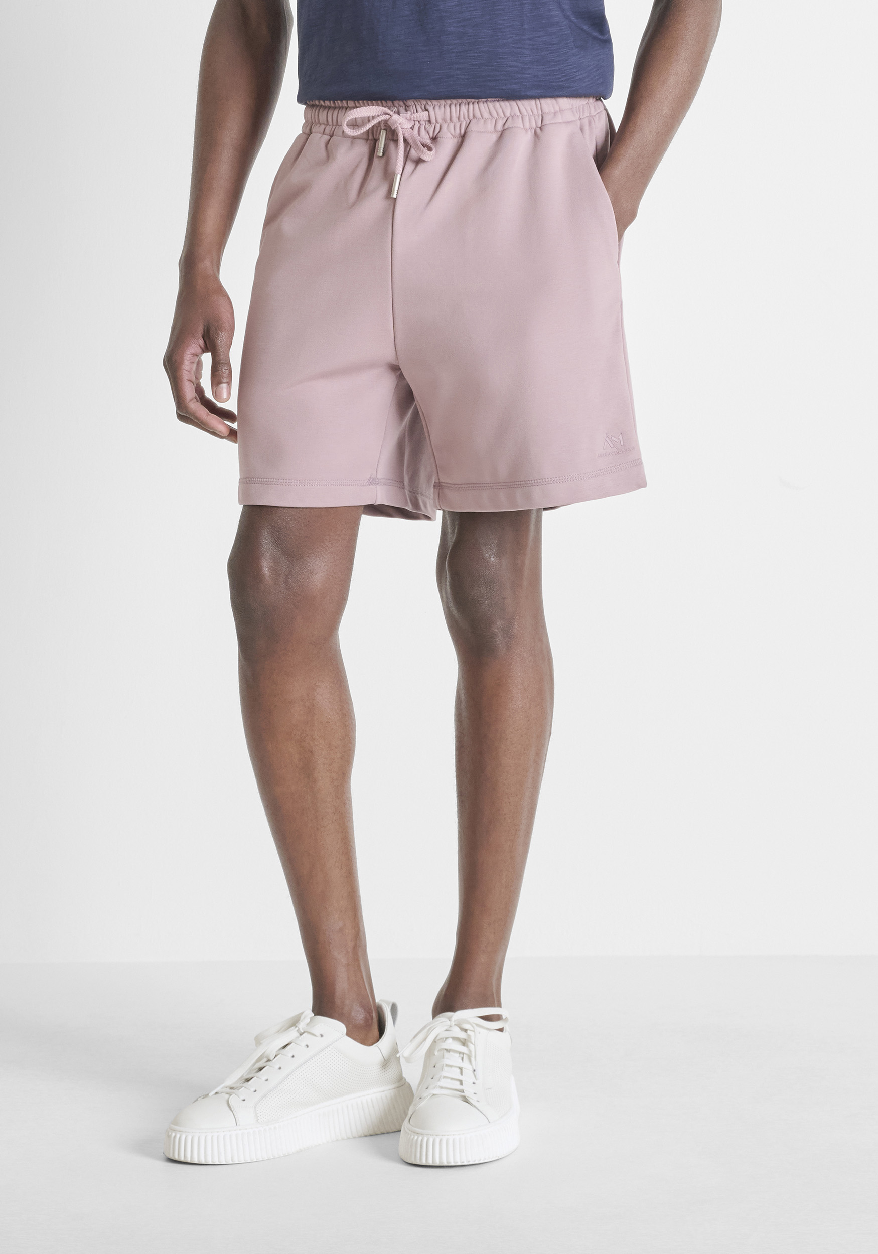 PANTALONES CORTOS REGULAR FIT DE MEZCLA DE ALGODÓN ELÁSTICO