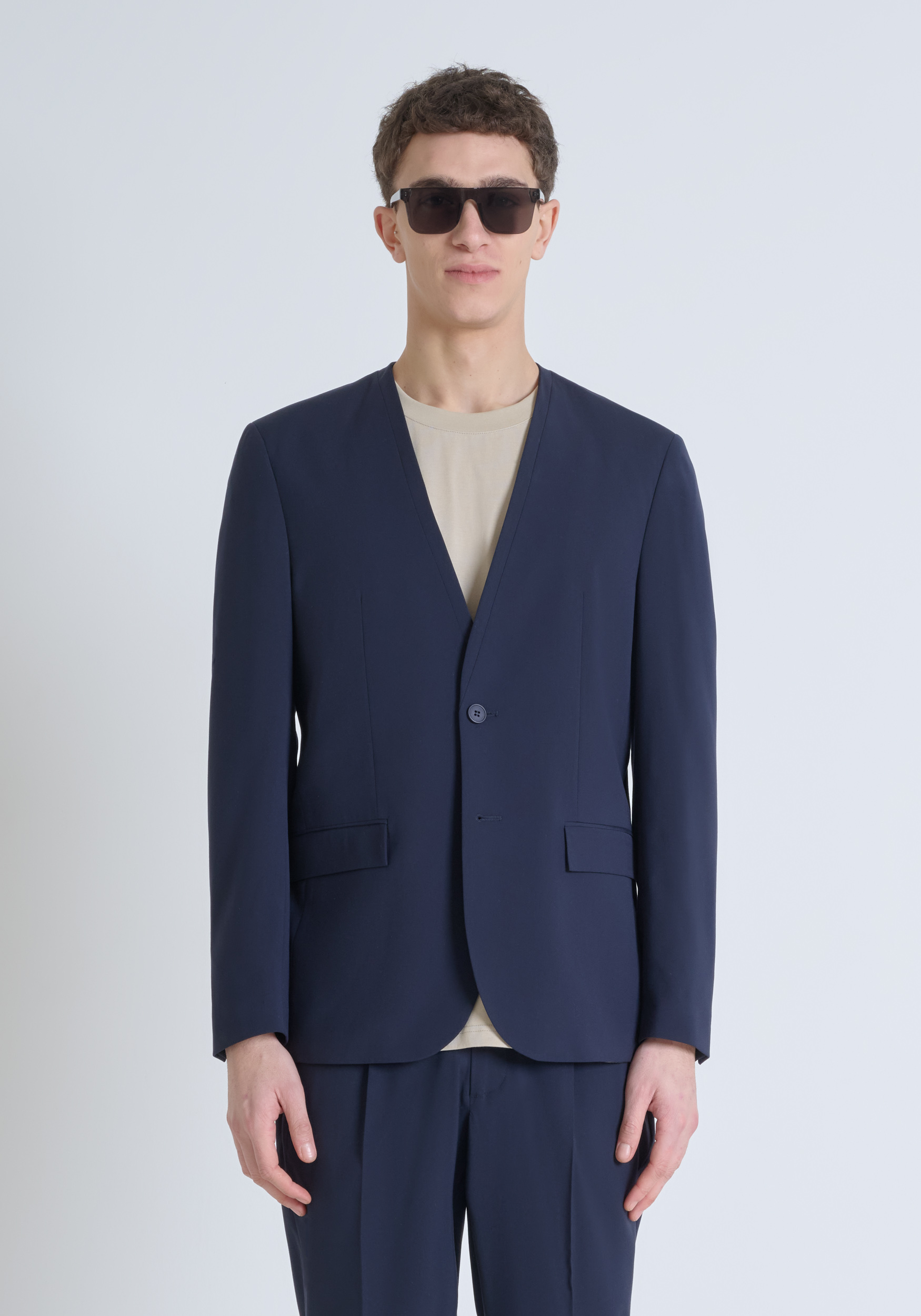 CHAQUETA REGULAR FIT «ROGER» DE TEJIDO MIXTO DE LYOCELL Y ALGODÓN