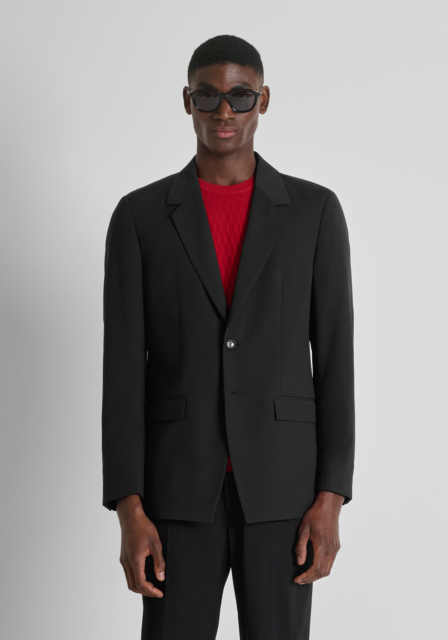 CHAQUETA REGULAR STRAIGHT FIT «CHARLES» DE MEZCLA DE VISCOSA ELÁSTICA