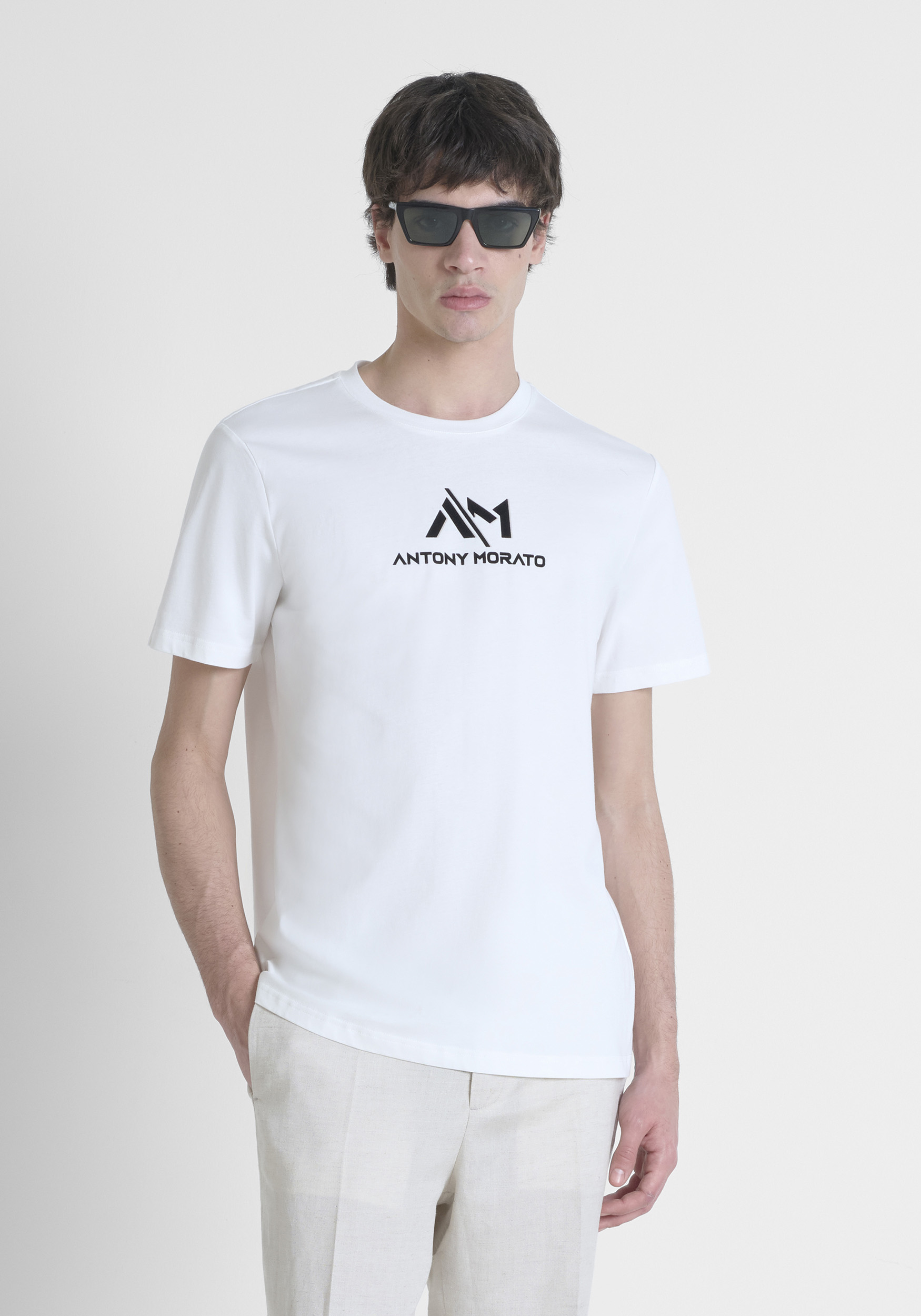 T-SHIRT REGULAR FIT IN JERSEY COTTON WITH LOGO PRINT