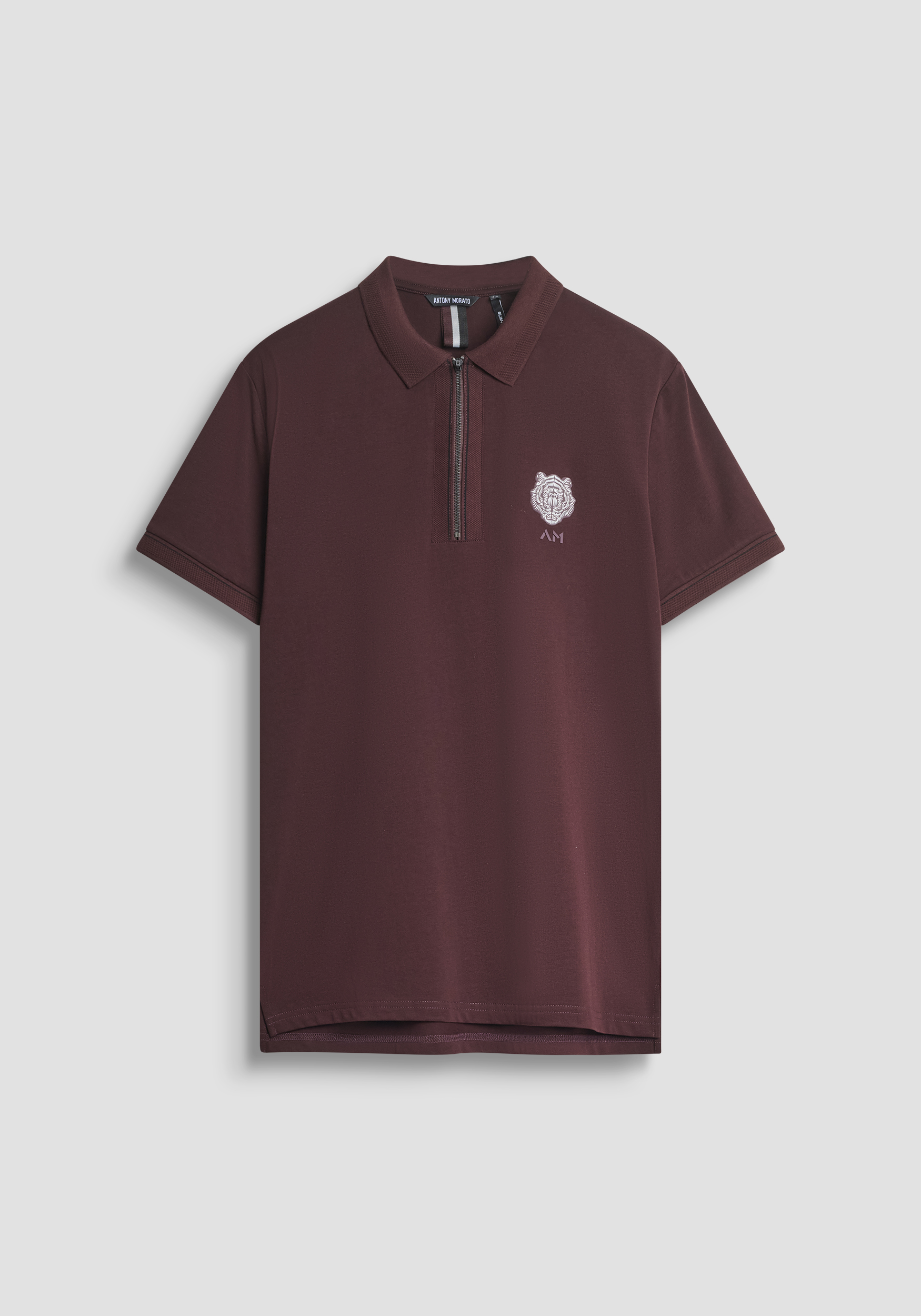 CAMISETA SLIM FIT EN JERSEY DE ALGODÓN CON PEQUEÑO LOGO TIGRE