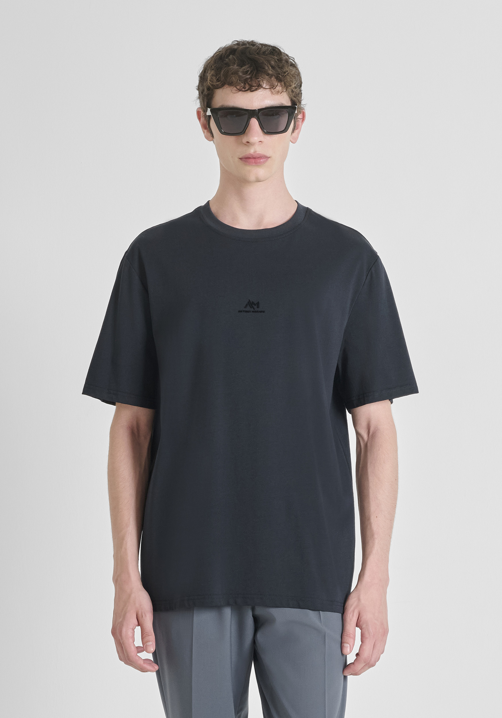 CAMISETA RELAXED EN JERSEY DE ALGODÓN CON LOGO