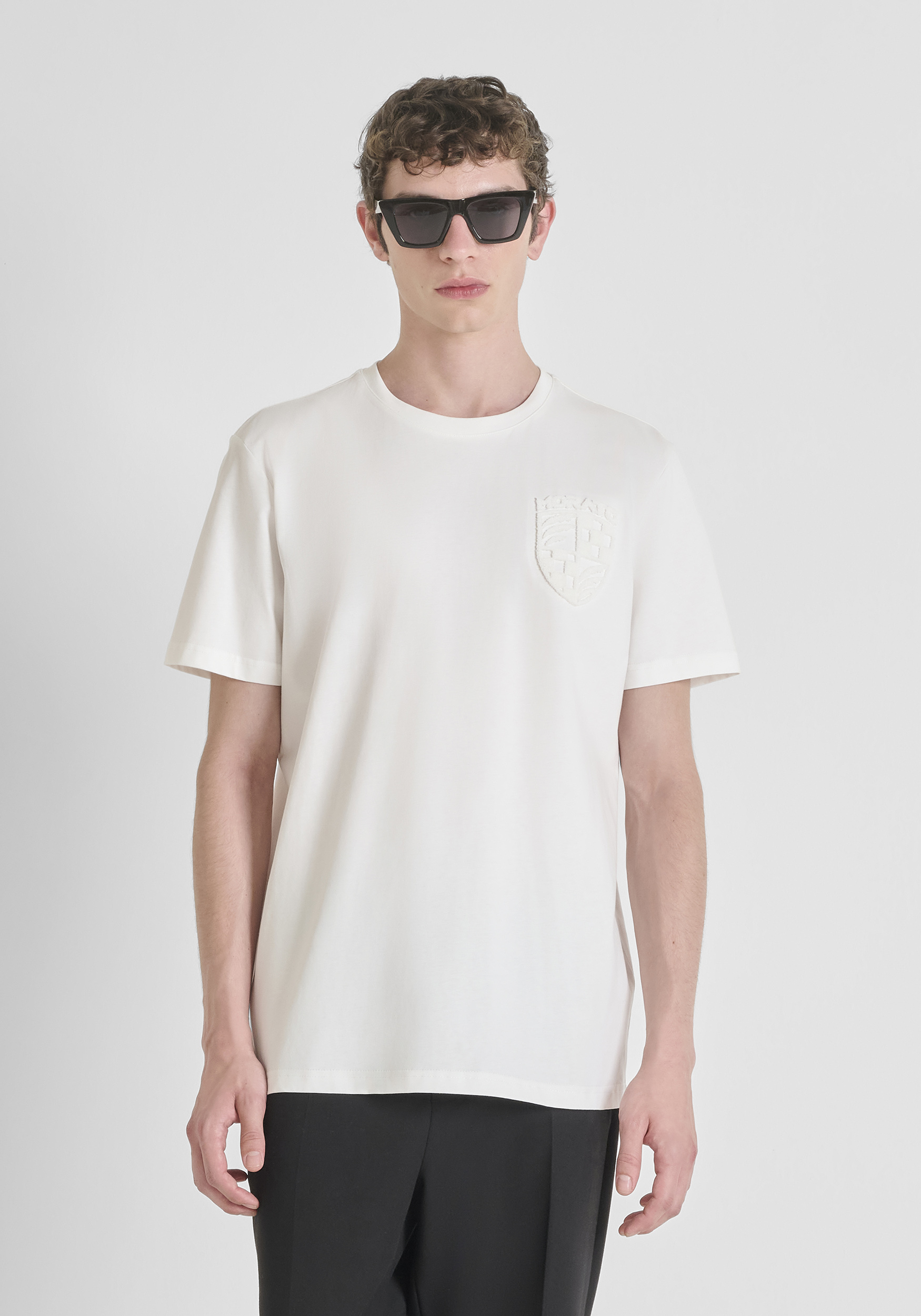 REGULAR FIT COTTON JERSEY T-SHIRT WITH LOGO PRINT