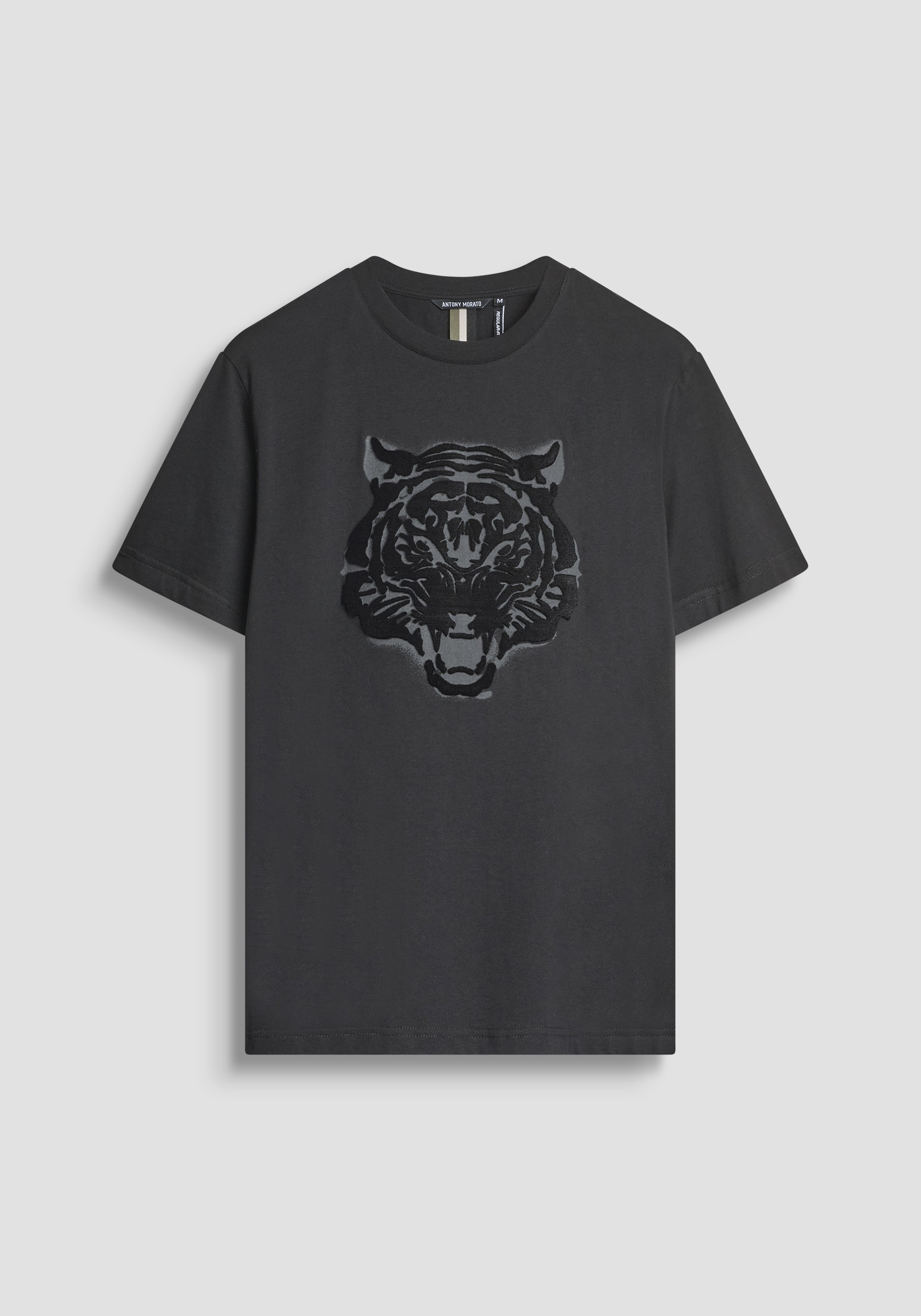 REGULAR FIT COTTON JERSEY T-SHIRT WITH TIGER PRINT