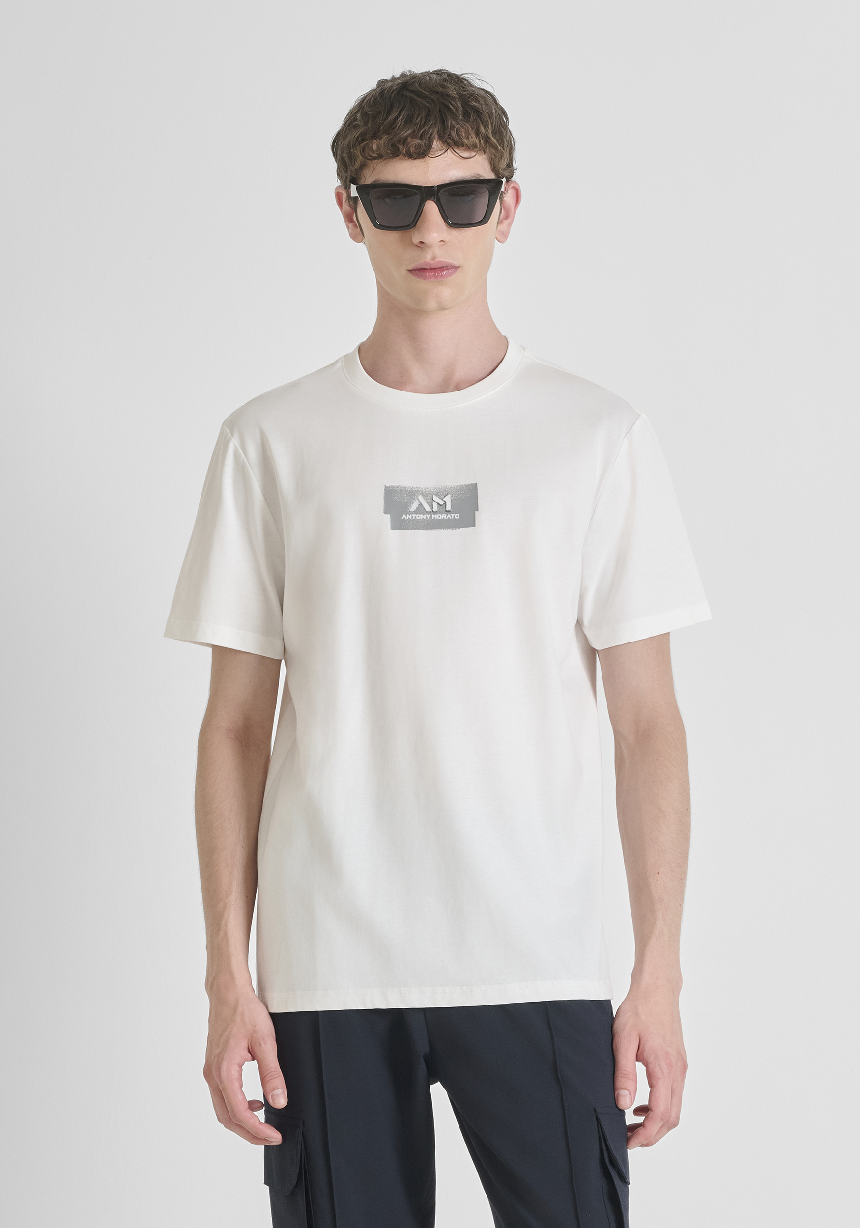 REGULAR FIT COTTON JERSEY T-SHIRT WITH LOGO PRINT