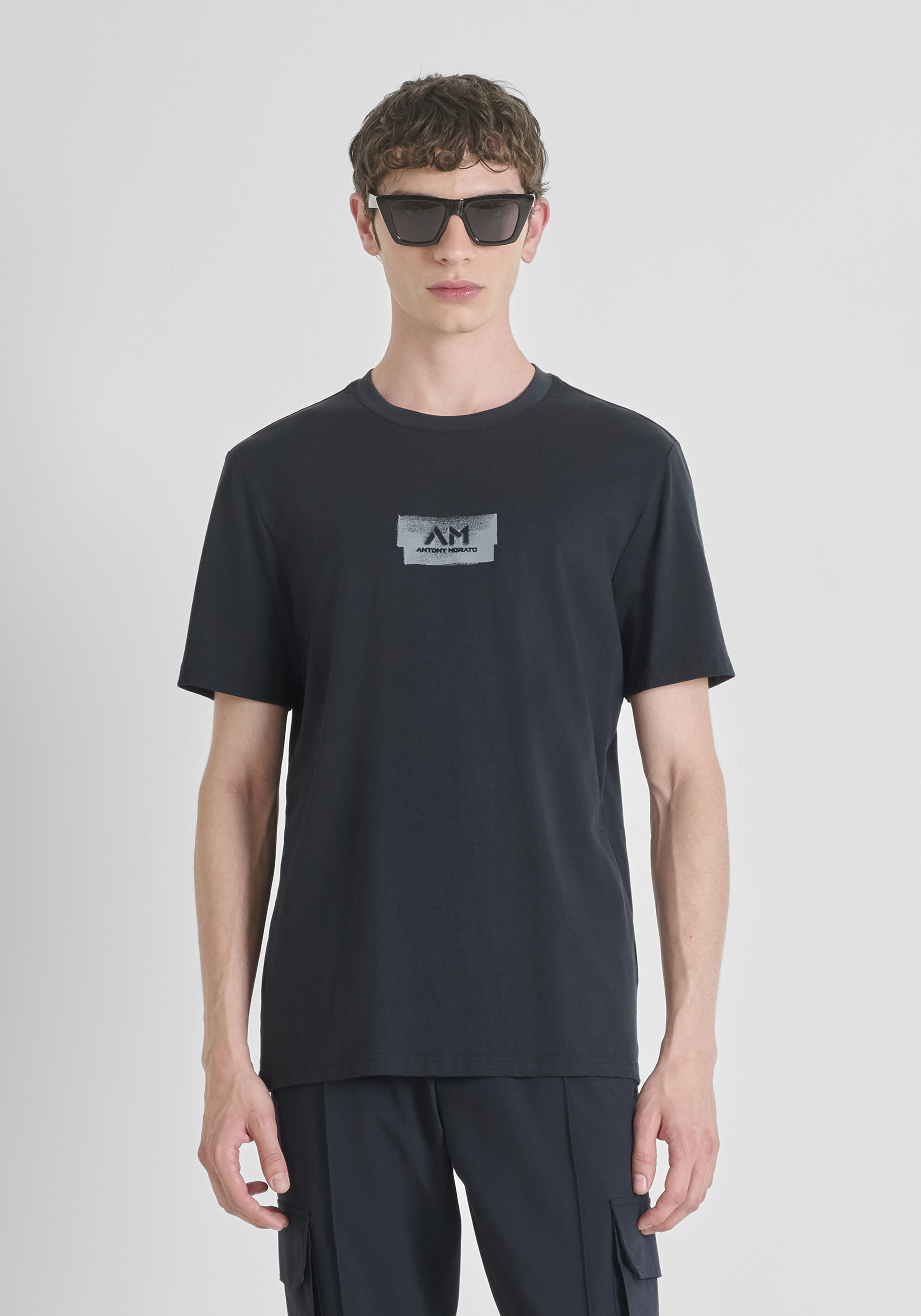 REGULAR FIT COTTON JERSEY T-SHIRT WITH LOGO PRINT
