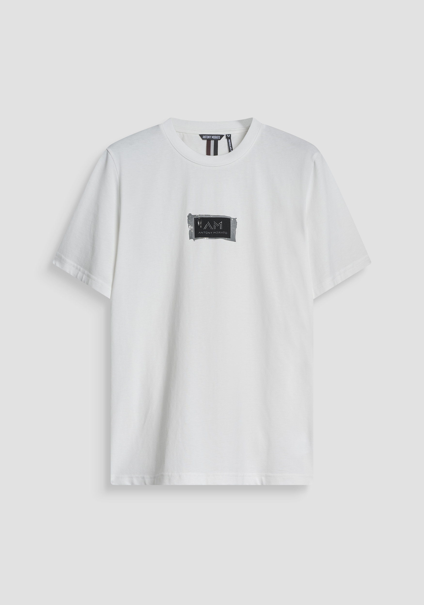 CAMISETA REGULAR FIT DE PUNTO DE ALGODÓN CON LOGOTIPO ESTAMPADO