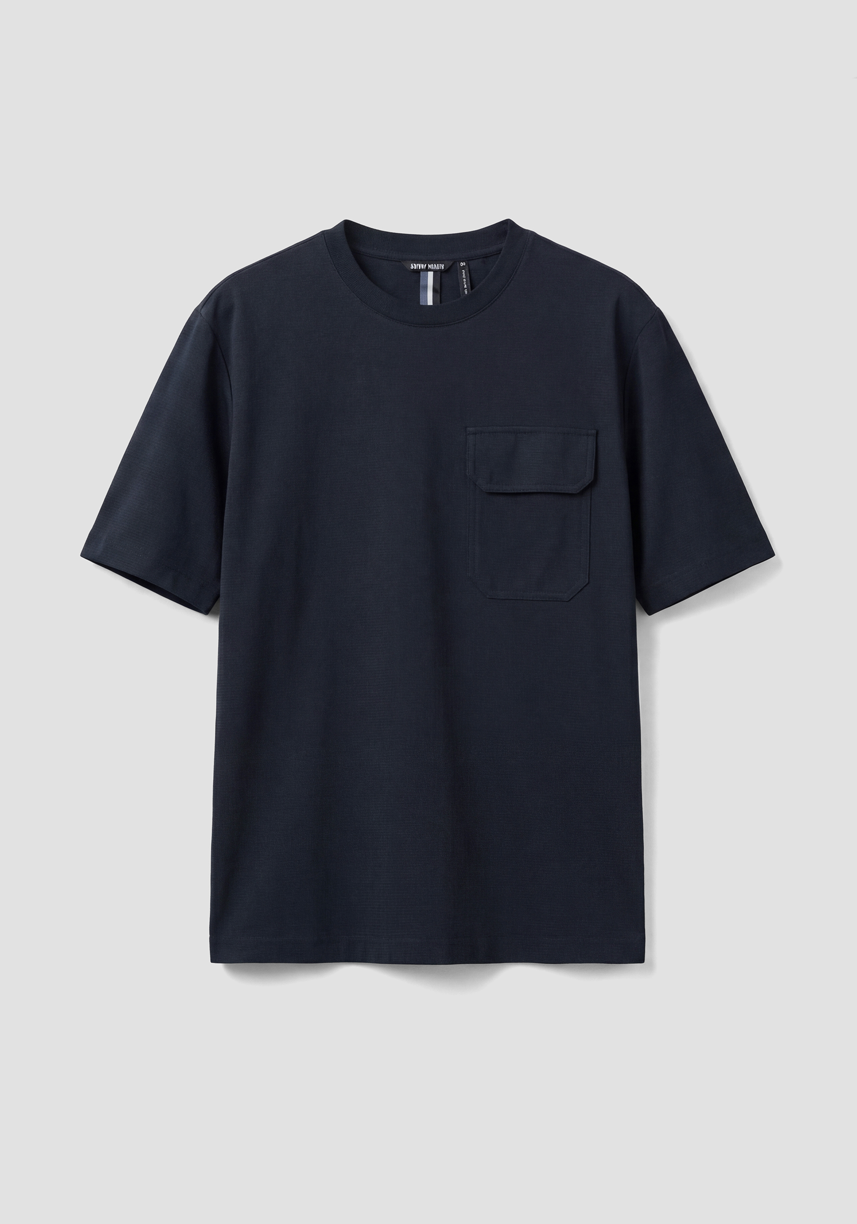RELAXED FIT CREW NECK T-SHIRT IN COTTON BLEND WITH POCKET