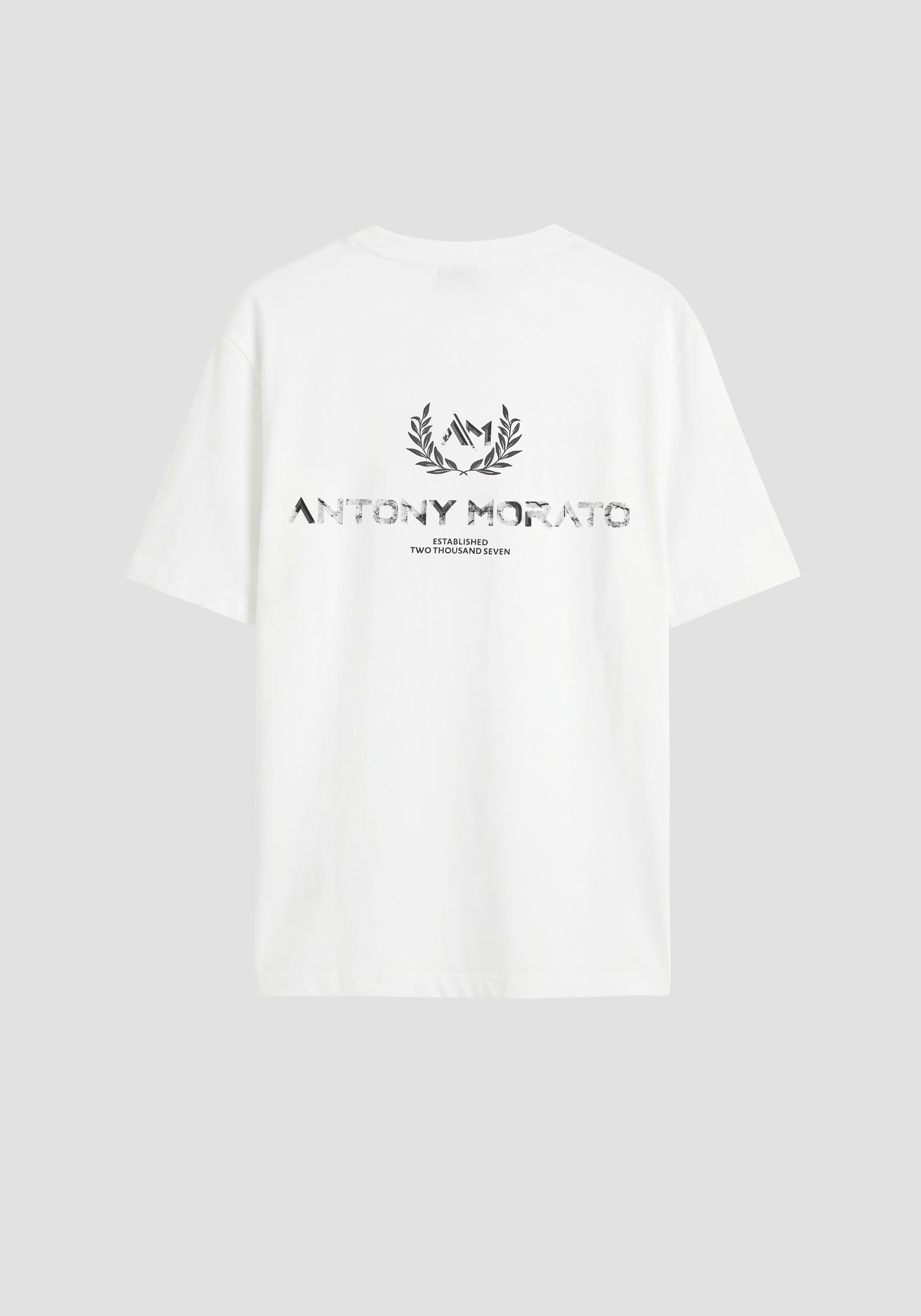 CAMISETA RELAXED FIT DE PUNTO DE ALGODÓN CON ESTAMPADO EFECTO MÁRMOL