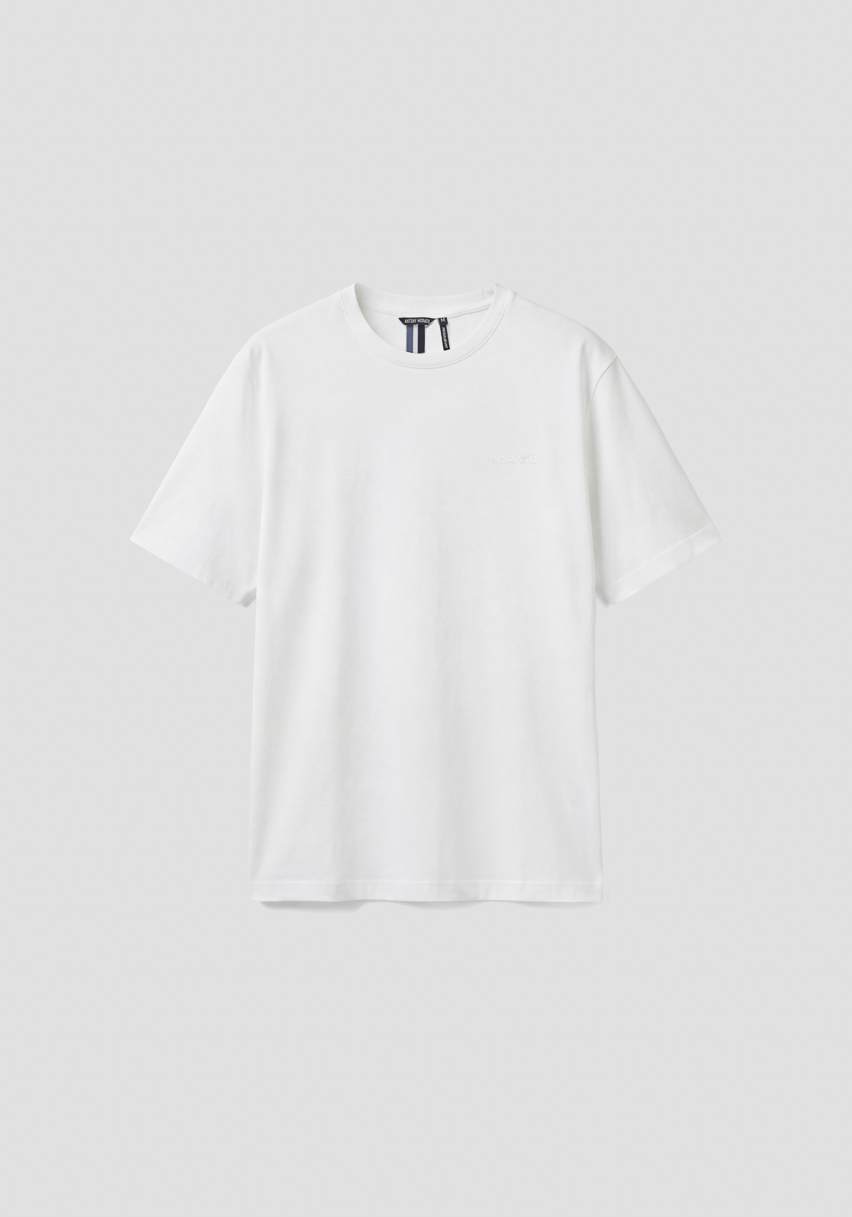 CAMISETA REGULAR FIT DE LICRA ELÁSTICA Y ESTAMPADO DE GOMA