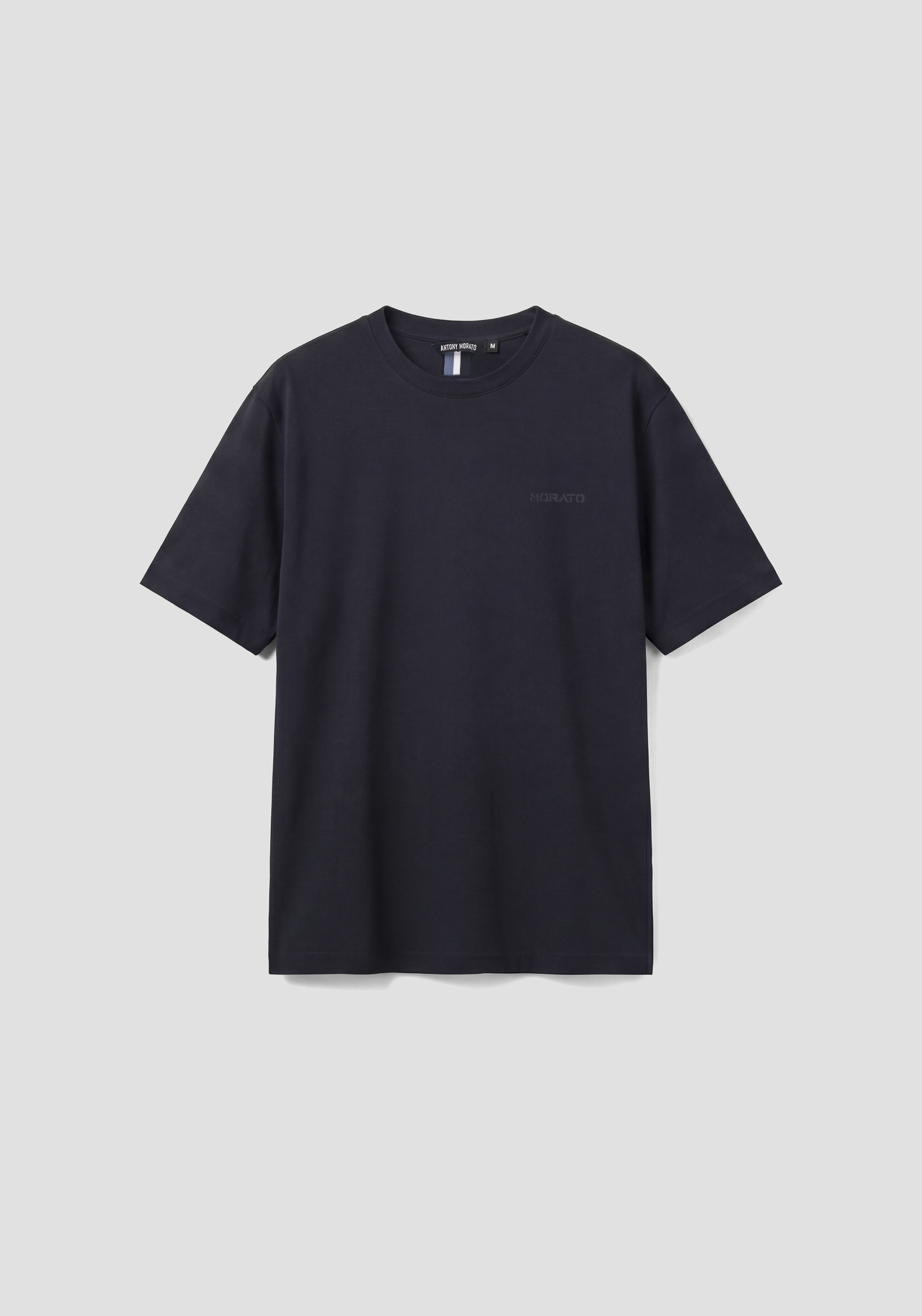 CAMISETA REGULAR FIT DE LICRA ELÁSTICA Y ESTAMPADO DE GOMA