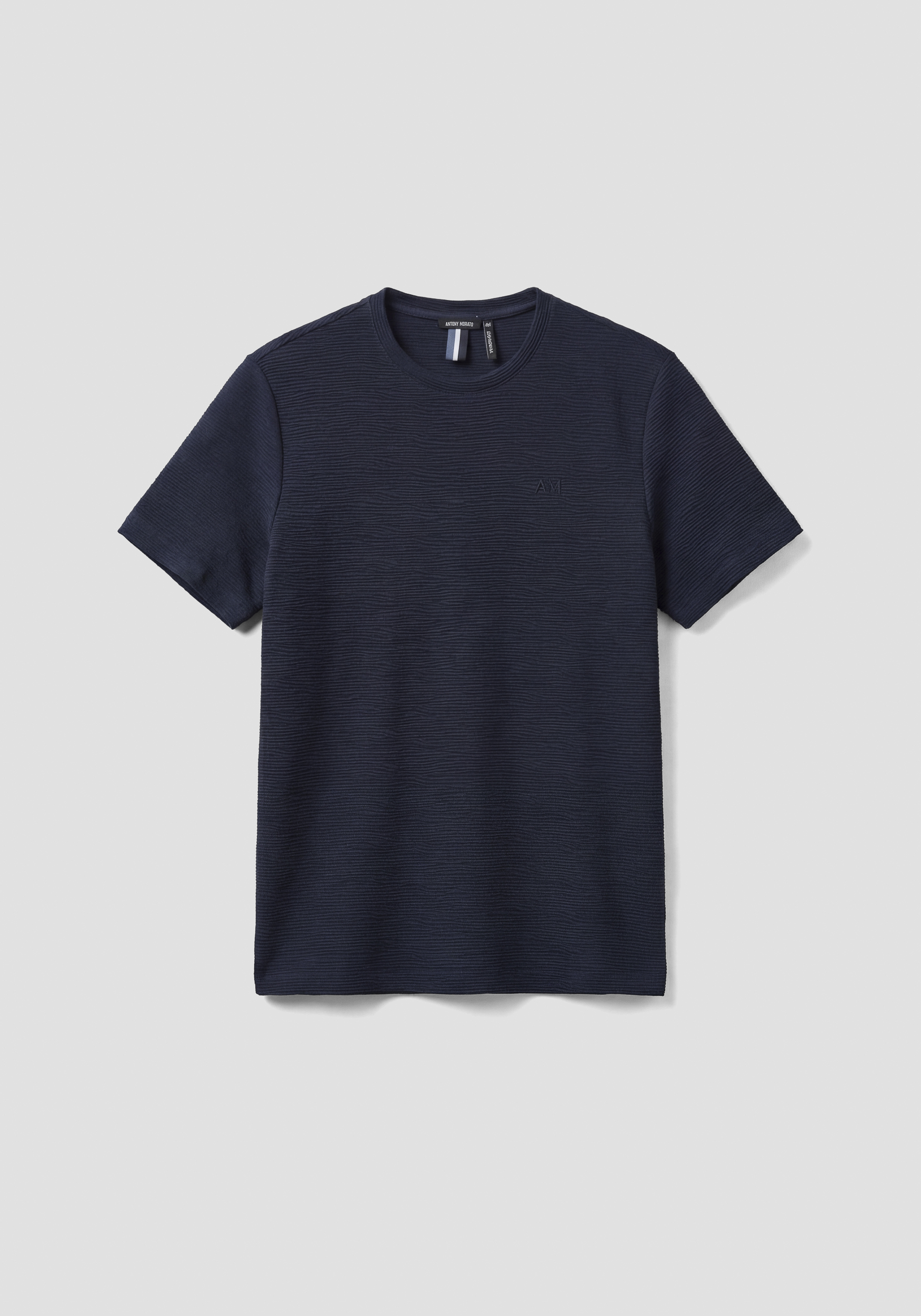 RELAXED FIT T-SHIRT IN DOBBY JERSEY WITH EMBROIDERED LOGO