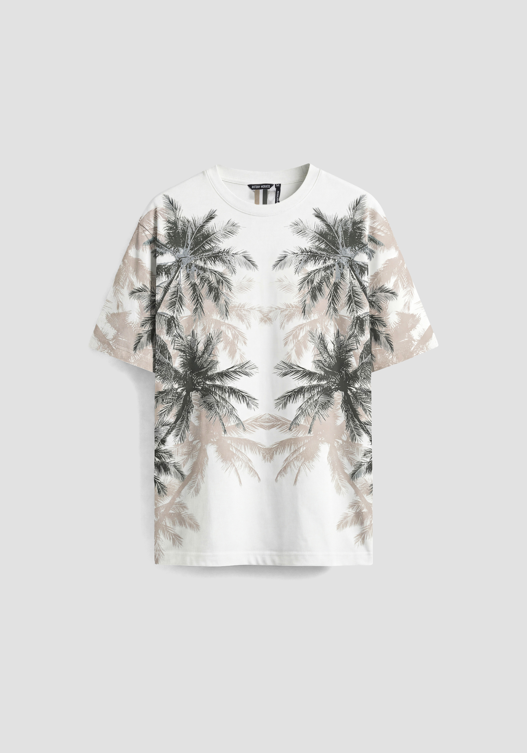 CAMISETA REGULAR FIT DE PUNTO DE ALGODÓN LIGERO Y ESTAMPADO FLORAL