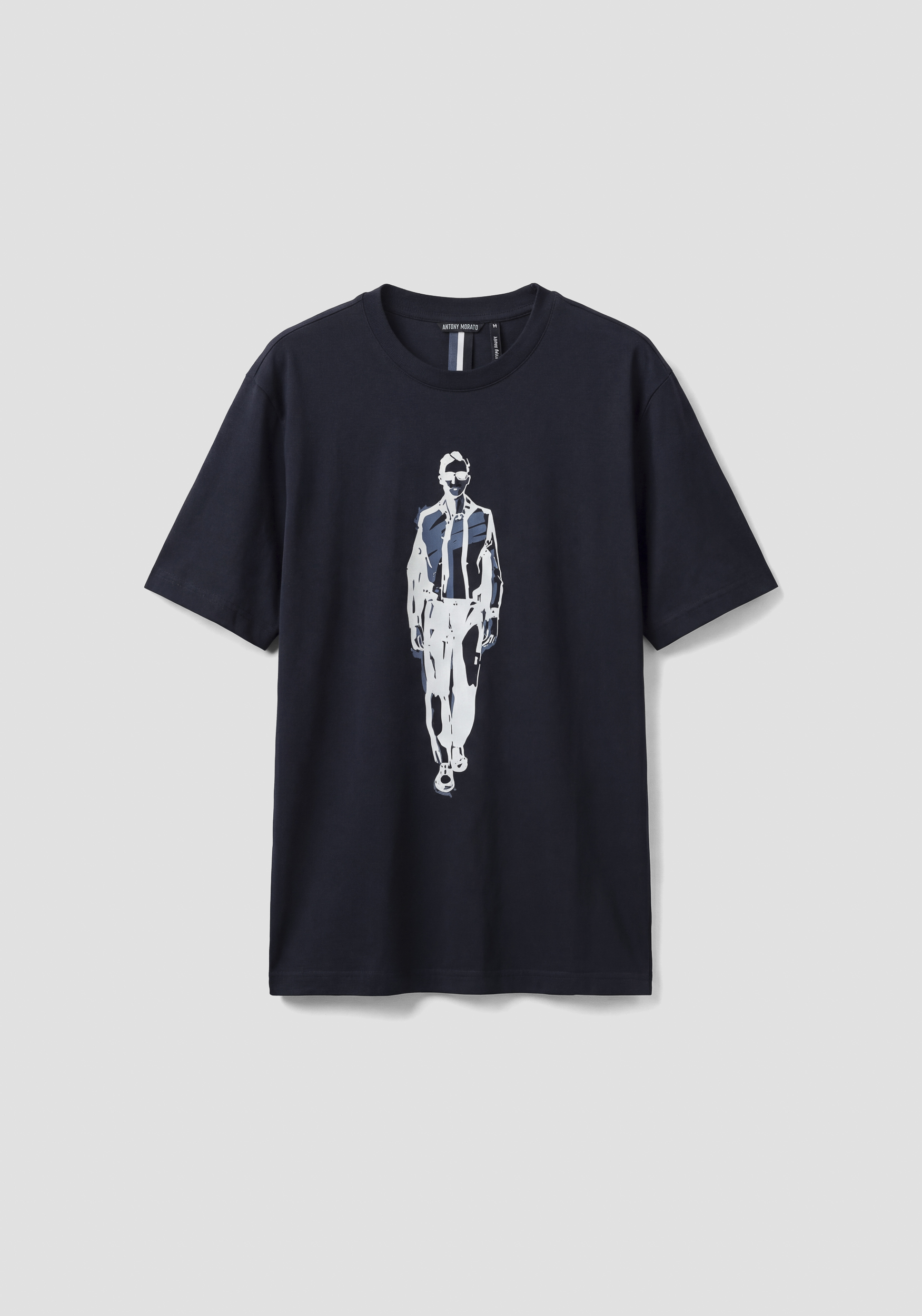 REGULAR FIT T-SHIRT IN PRINTED COTTON JERSEY