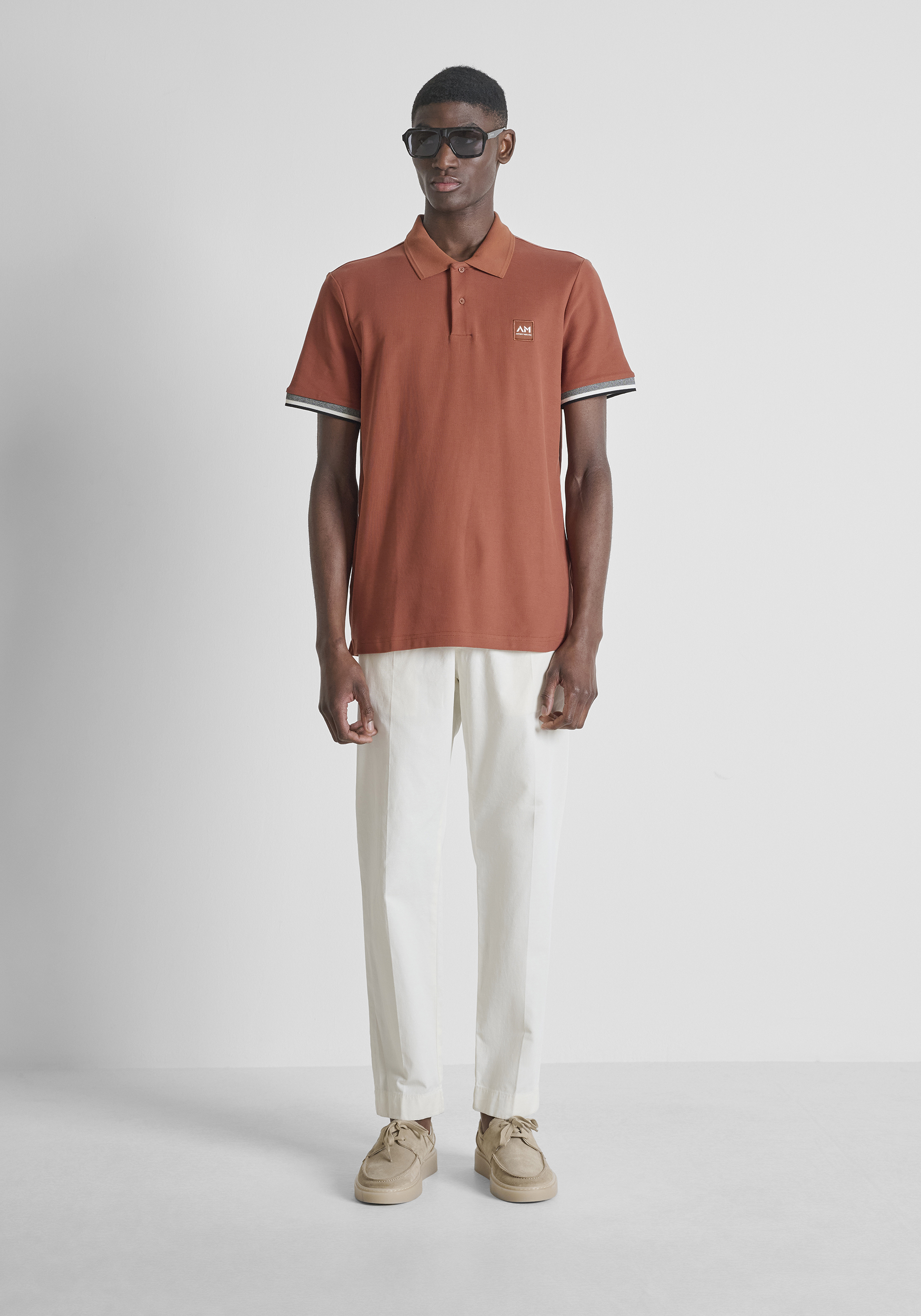 POLO REGULAR FIT DE PIQUÉ DE ALGODÓN CON PEQUEÑO LOGOTIPO