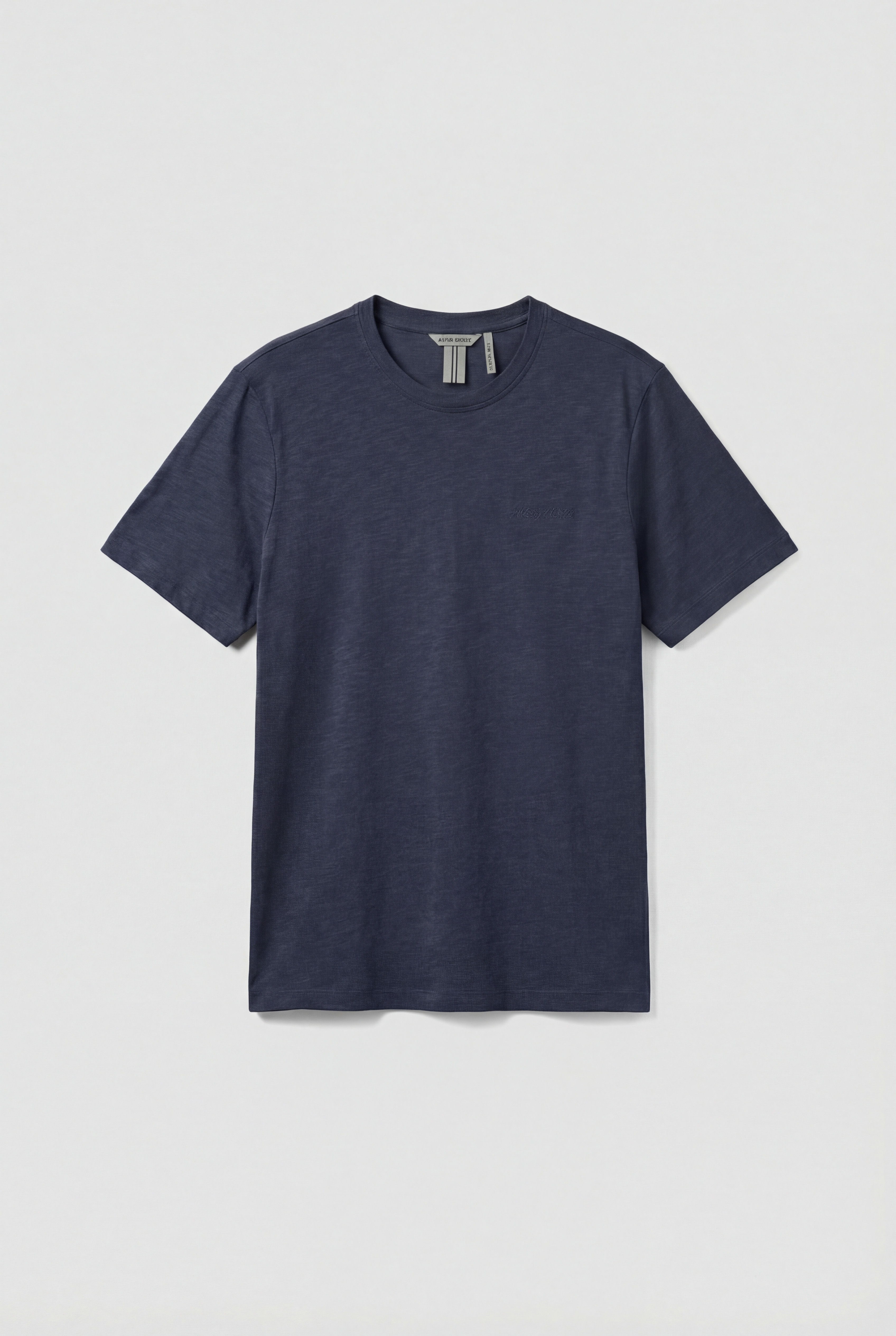 REGULAR FIT T-SHIRT IN SLUB COTTON WITH EMBROIDERED LOGO