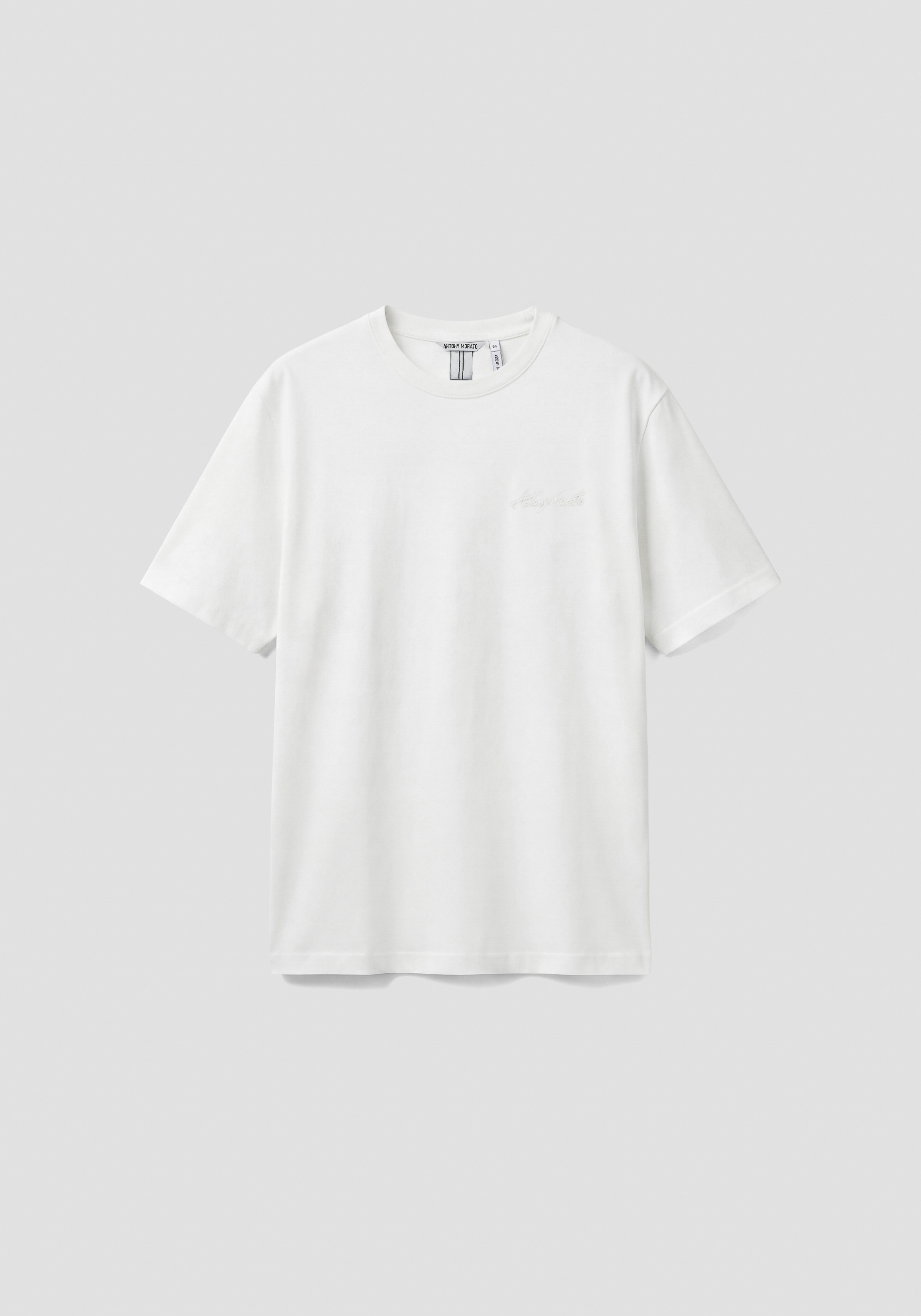 CAMISETA REGULAR FIT DE MEZCLA DE ALGODÓN Y VISCOSA CON LOGOTIPO DE GOMA