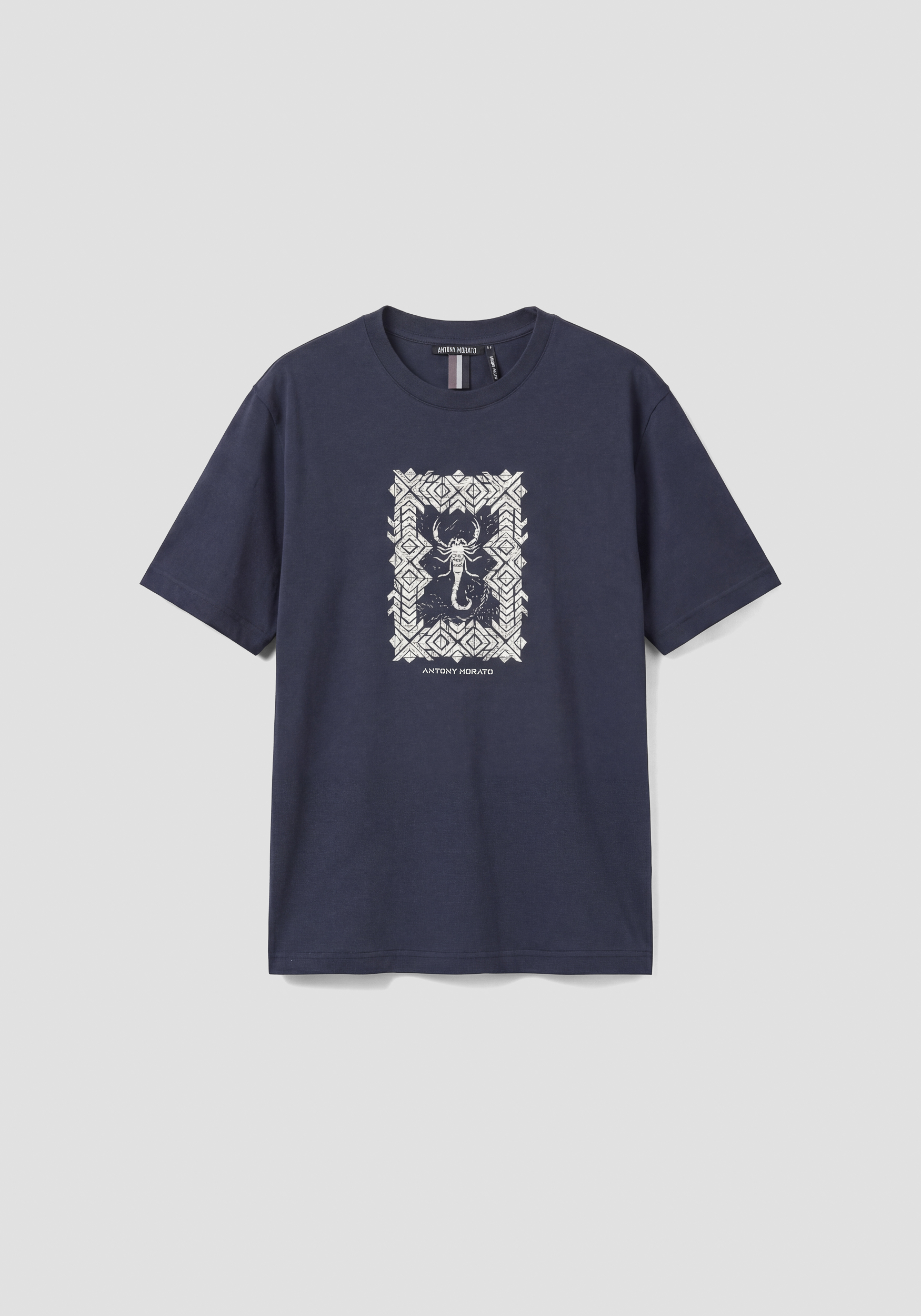 CAMISETA REGULAR FIT DE MEZCLA DE ALGODÓN INTERLOCK CON ESTAMPADO DE ESCORPIÓN