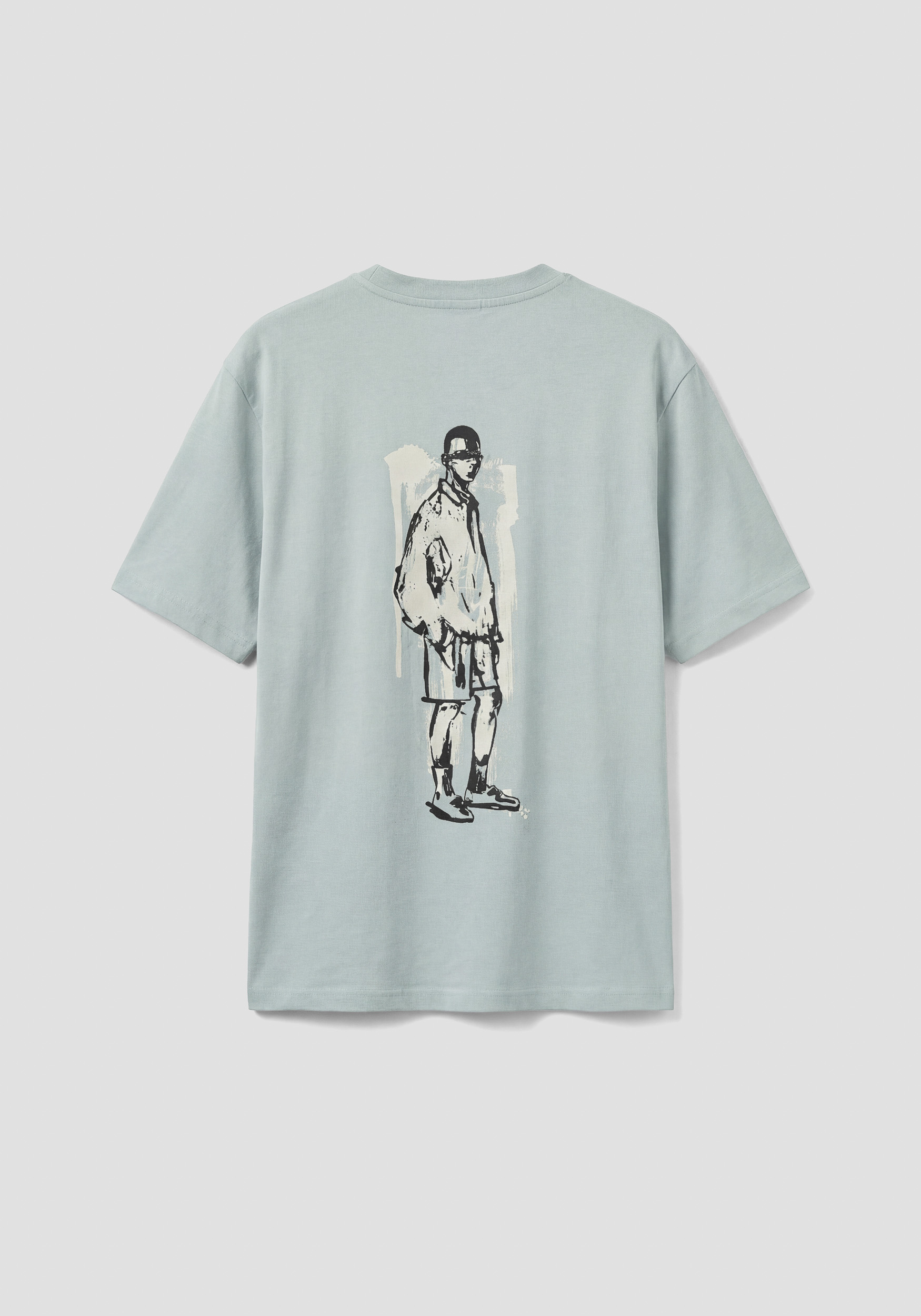 CAMISETA REGULAR FIT DE PUNTO DE ALGODÓN CON ESTAMPADO Y LOGOTIPO