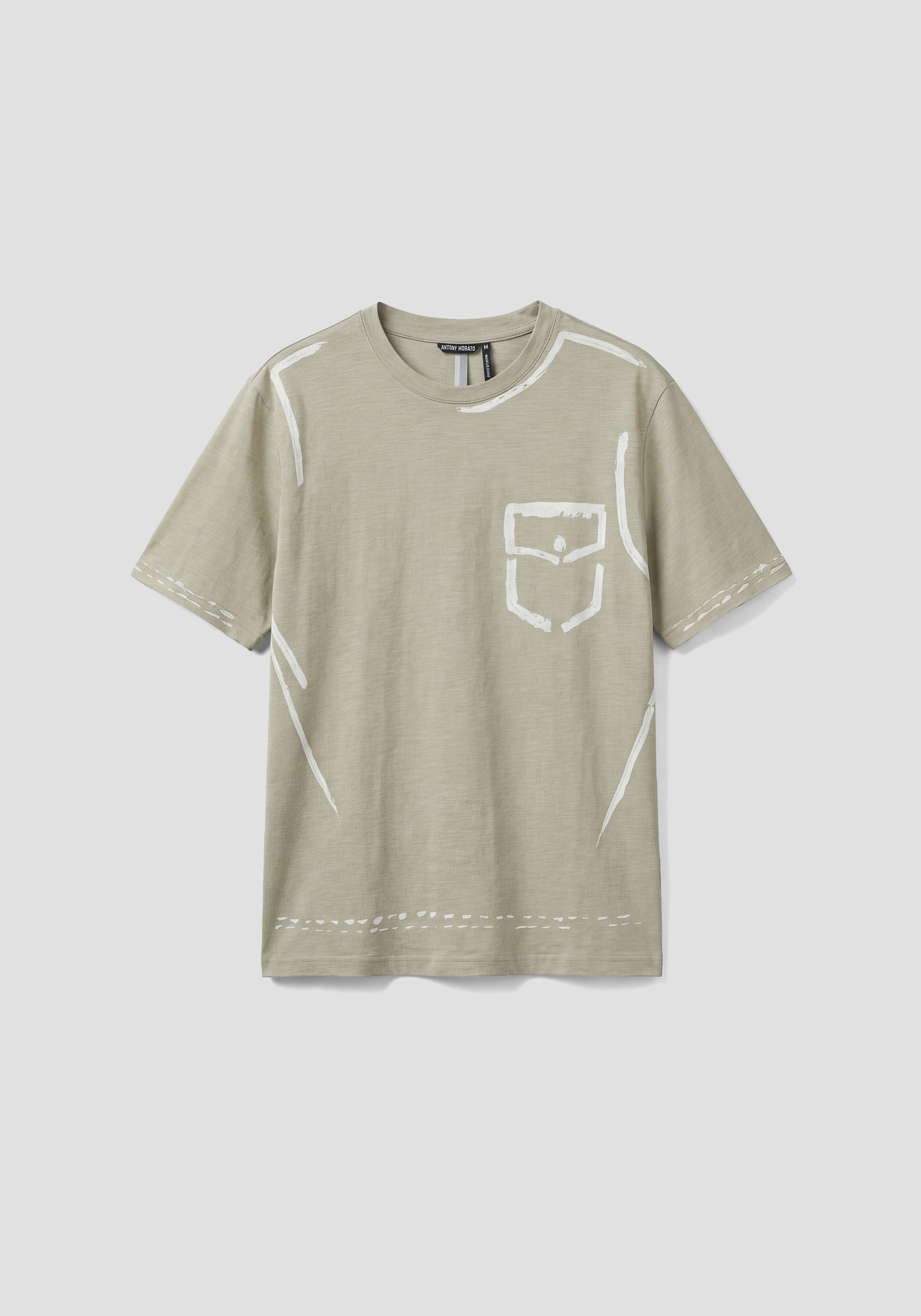 CAMISETA RELAXED FIT DE ALGODÓN CON ESTAMPADO EN CONTRASTE