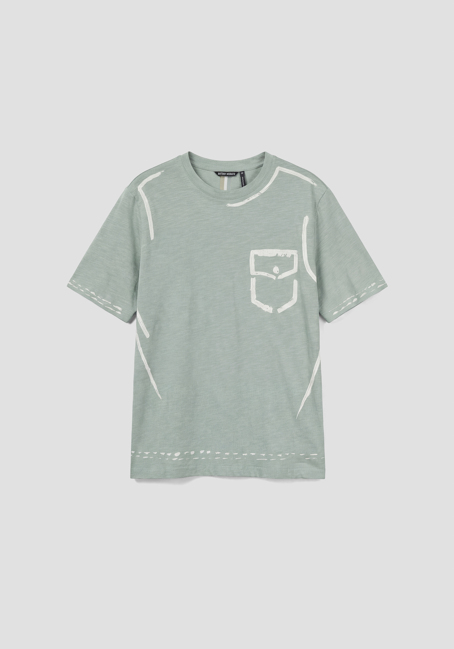 CAMISETA RELAXED FIT DE ALGODÓN CON ESTAMPADO EN CONTRASTE