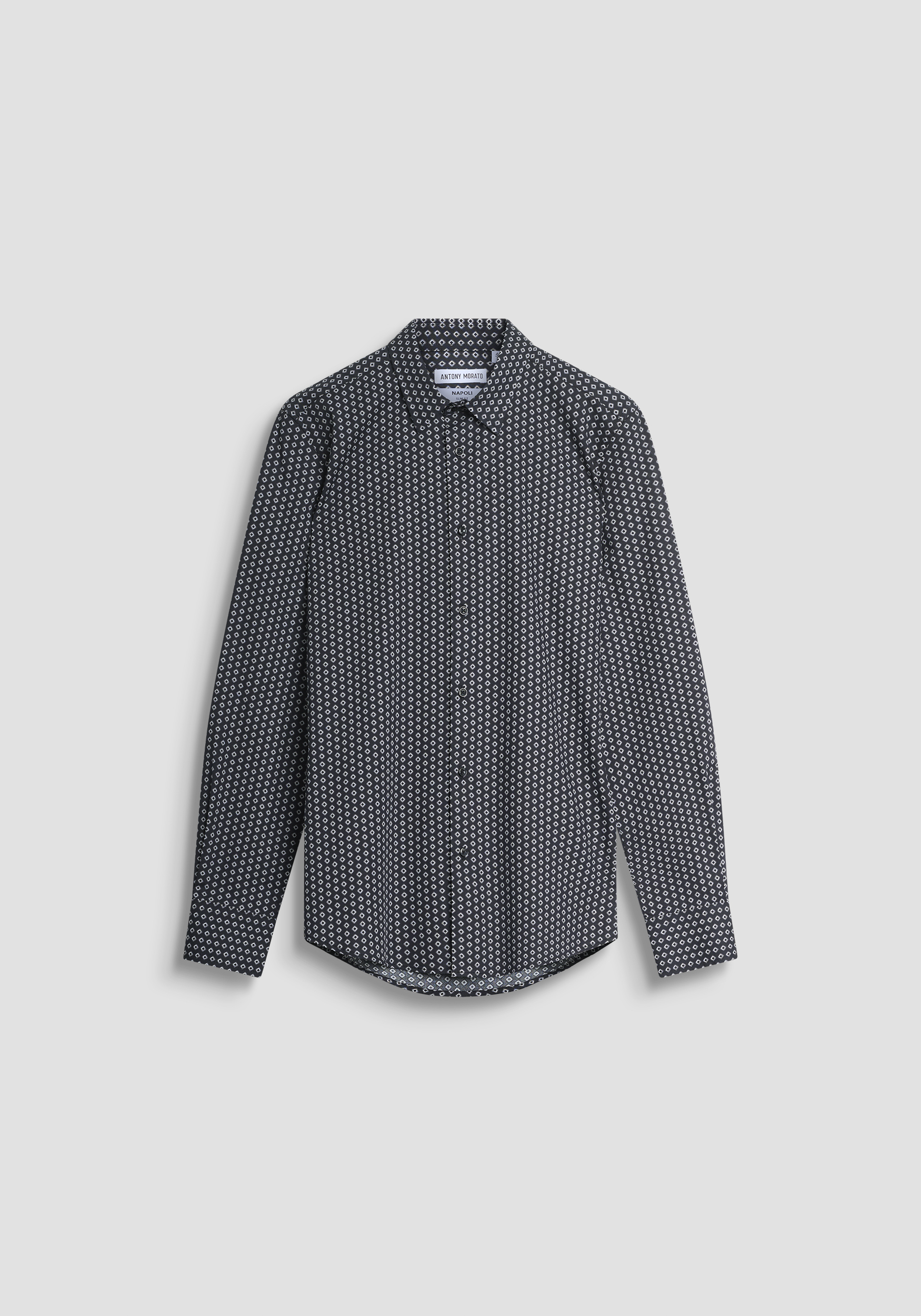 CAMISA SLIM FIT «NAPOLI» MEZCLA DE ALGODÓN EN MEZCLA DE ALGODÓN ESTAMPADO