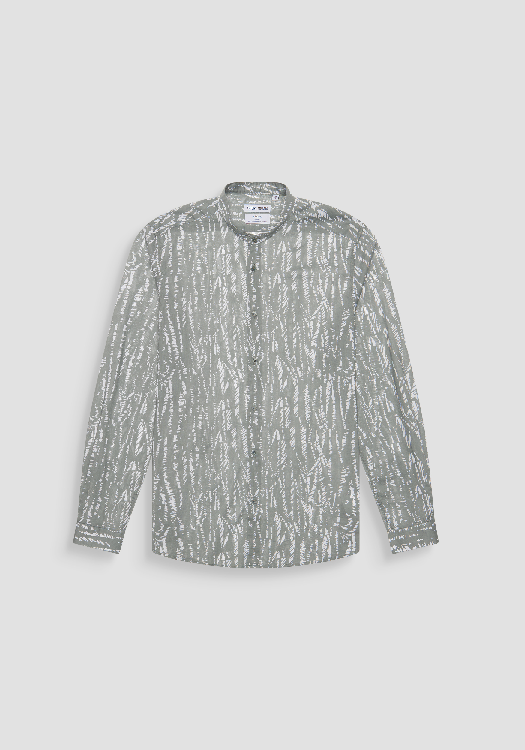 CAMISA SLIM FIT «SEOUL» EN TEJIDO DE ALGODÓN ESTAMPADO