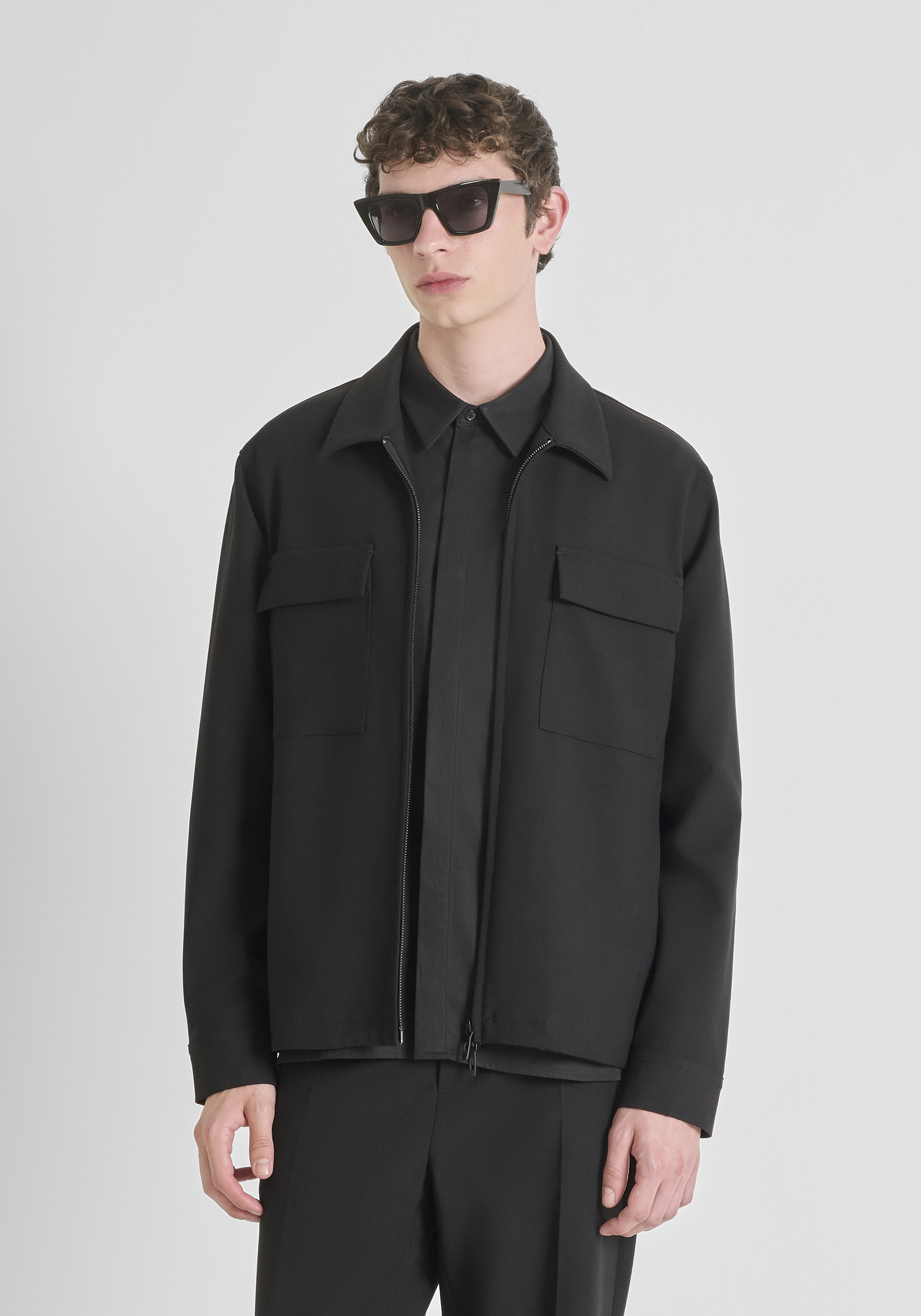 REGULAR FIT SHIRT IN WOOL BLEND