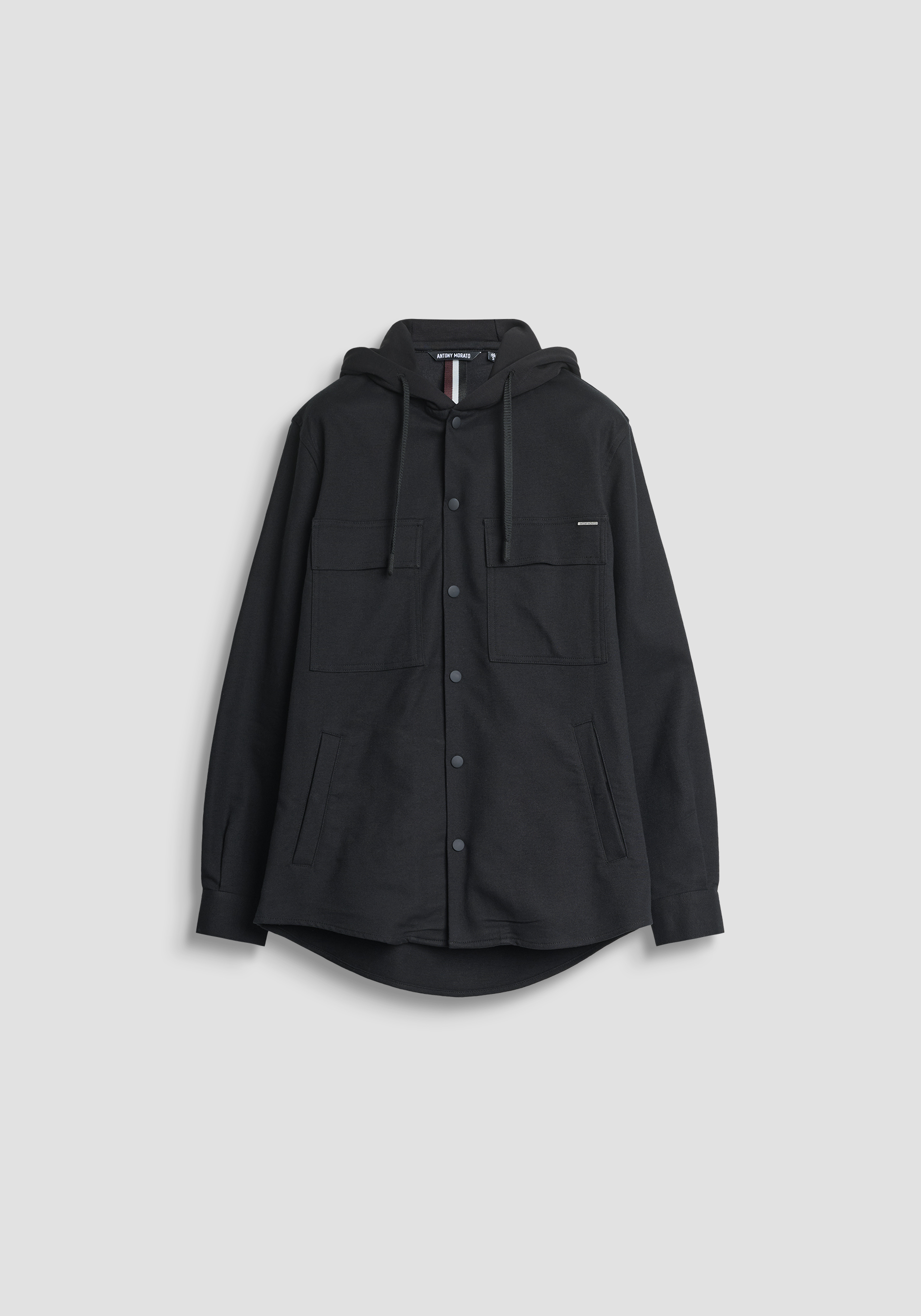 REGULAR FIT SHIRT WITH HOOD IN CONTRASTING FABRIC