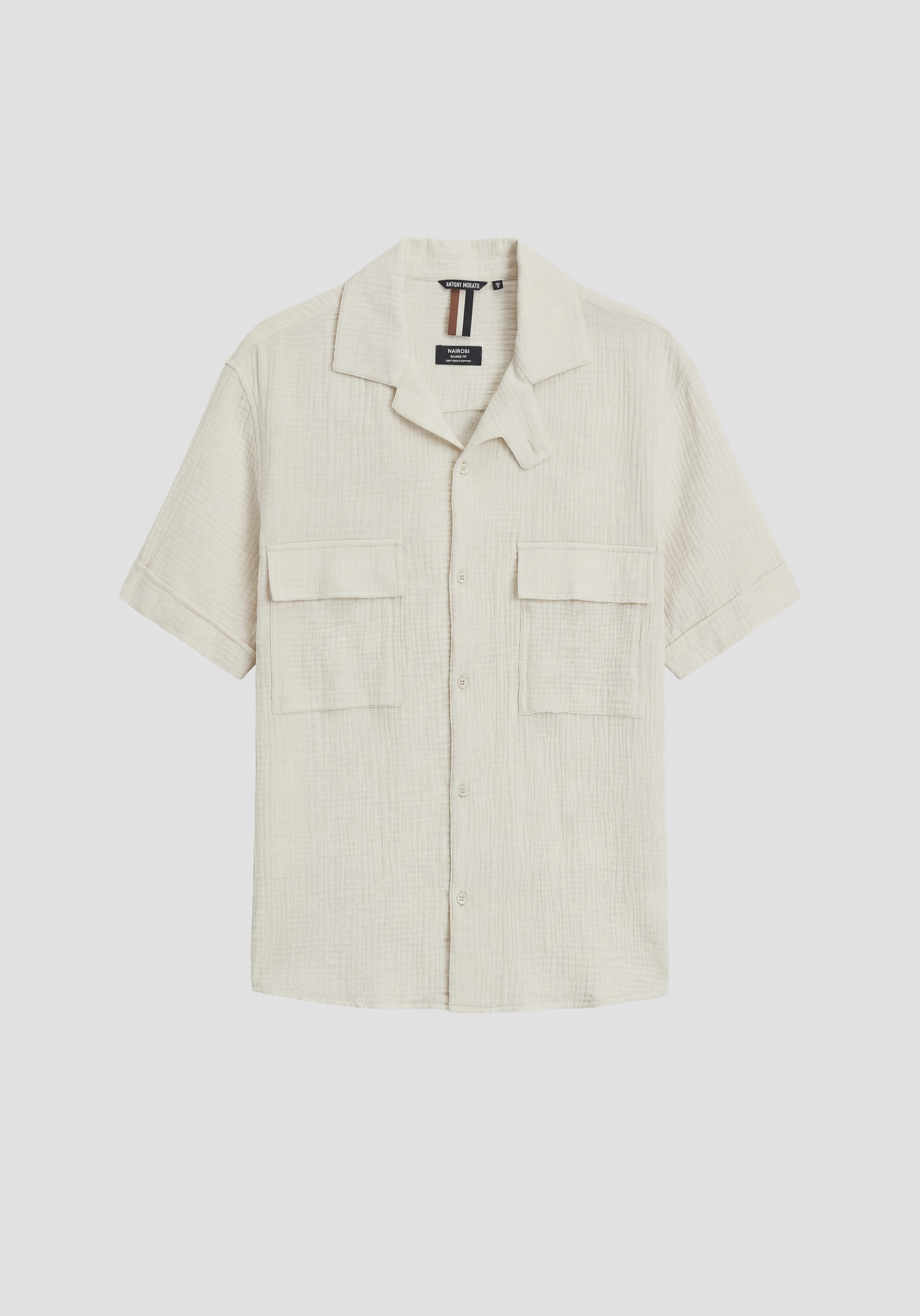 CAMISA RELAXED FIT «NAIROBI» DE ALGODÓN DE TACTO SUAVE CON EFECTO CRACKEL