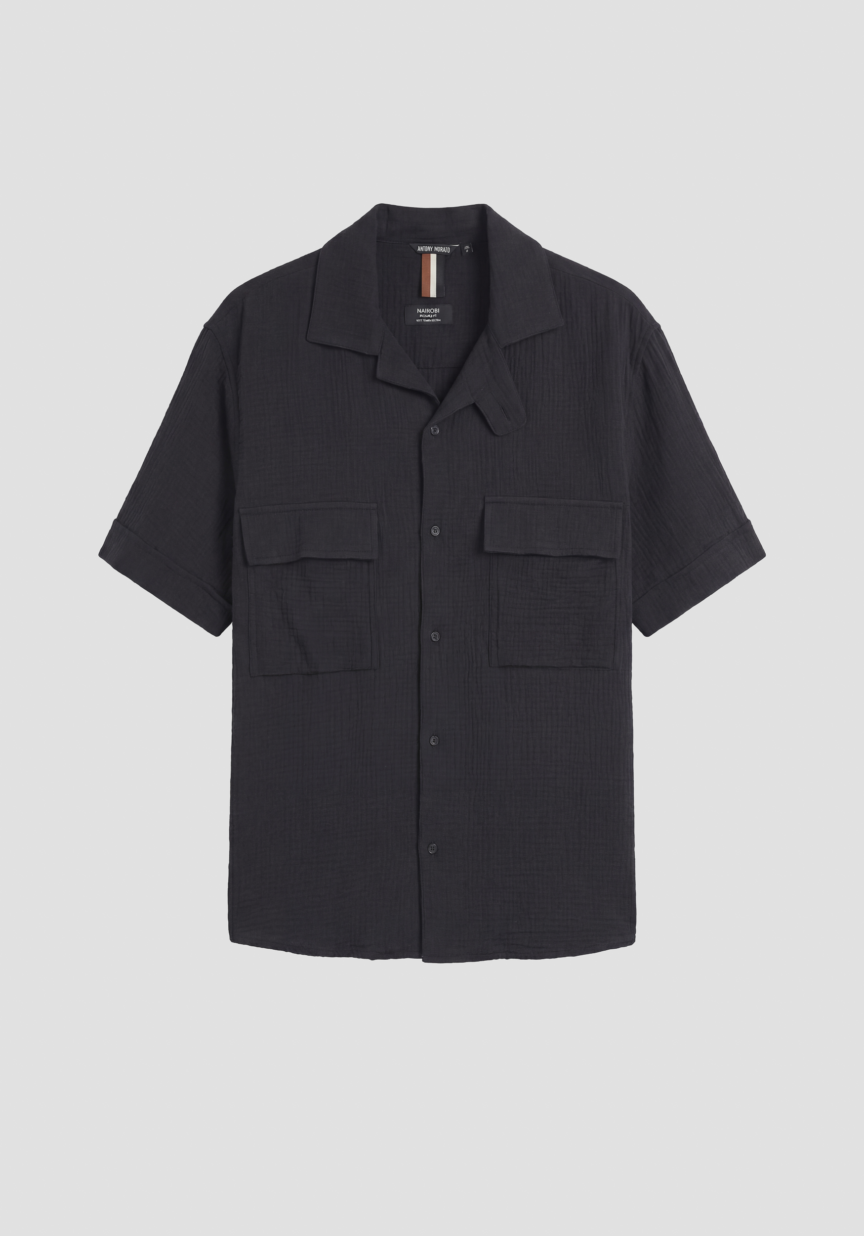 CAMISA RELAXED FIT «NAIROBI» DE ALGODÓN DE TACTO SUAVE CON EFECTO CRACKEL