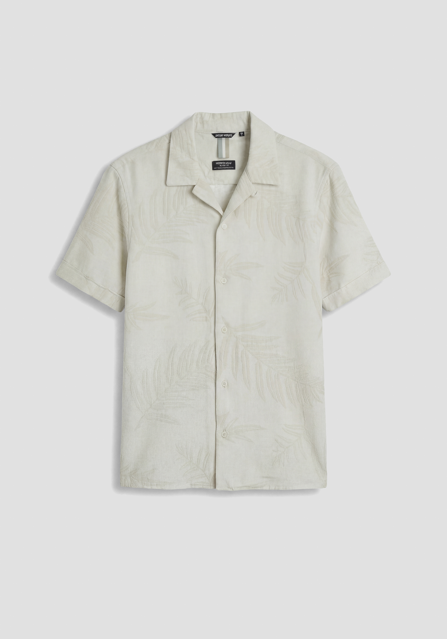 CAMISA RELAXED FIT «HONOLULU» DE ALGODÓN EN JACQUARD