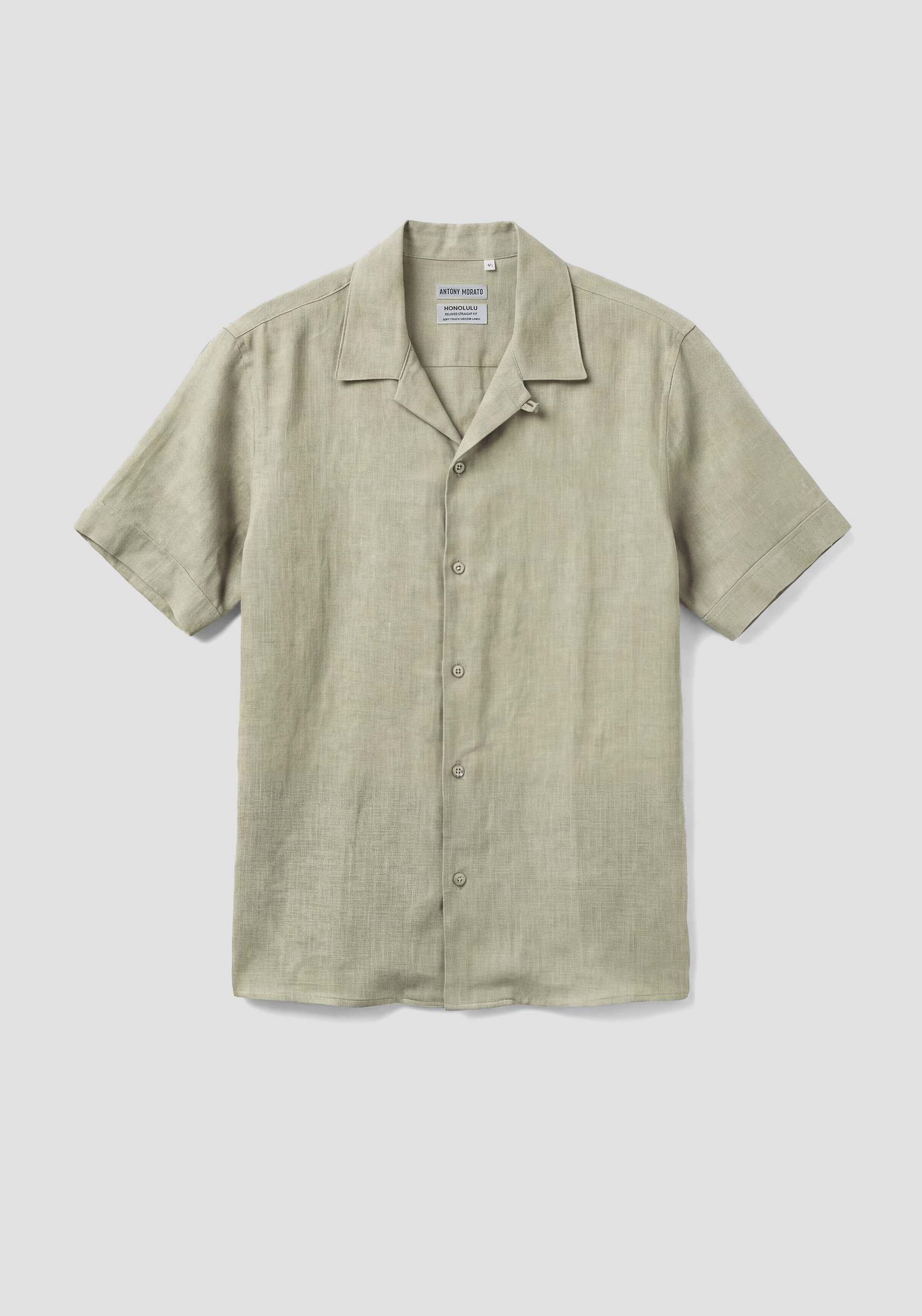 CAMISA REGULAR STRAIGHT FIT «HONOLULU» DE MEZCLA DE LINO Y VISCOSA DE TACTO SUAVE