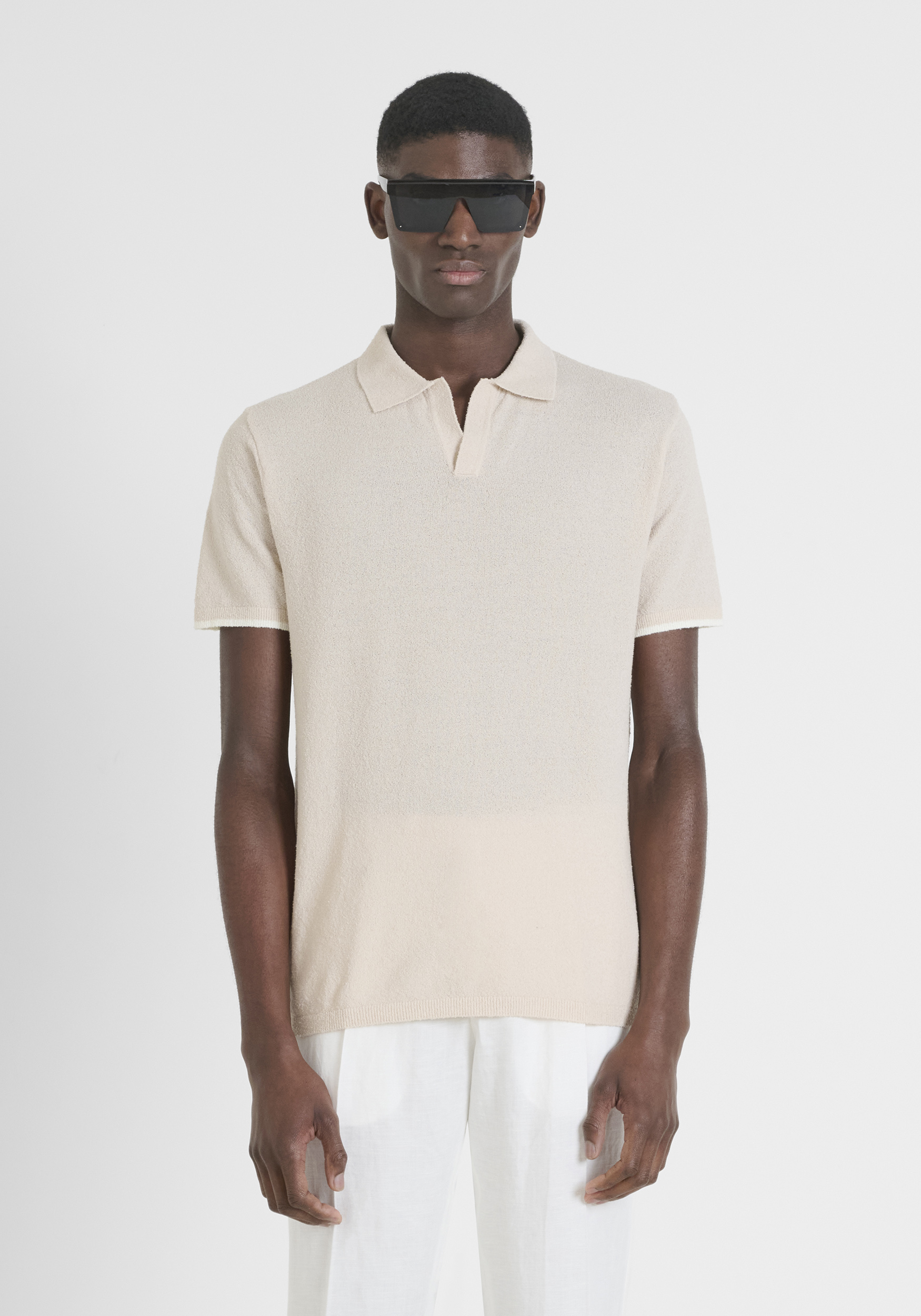 SWEATER SLIM FIT IN COTTON BLEND SOFT YARN