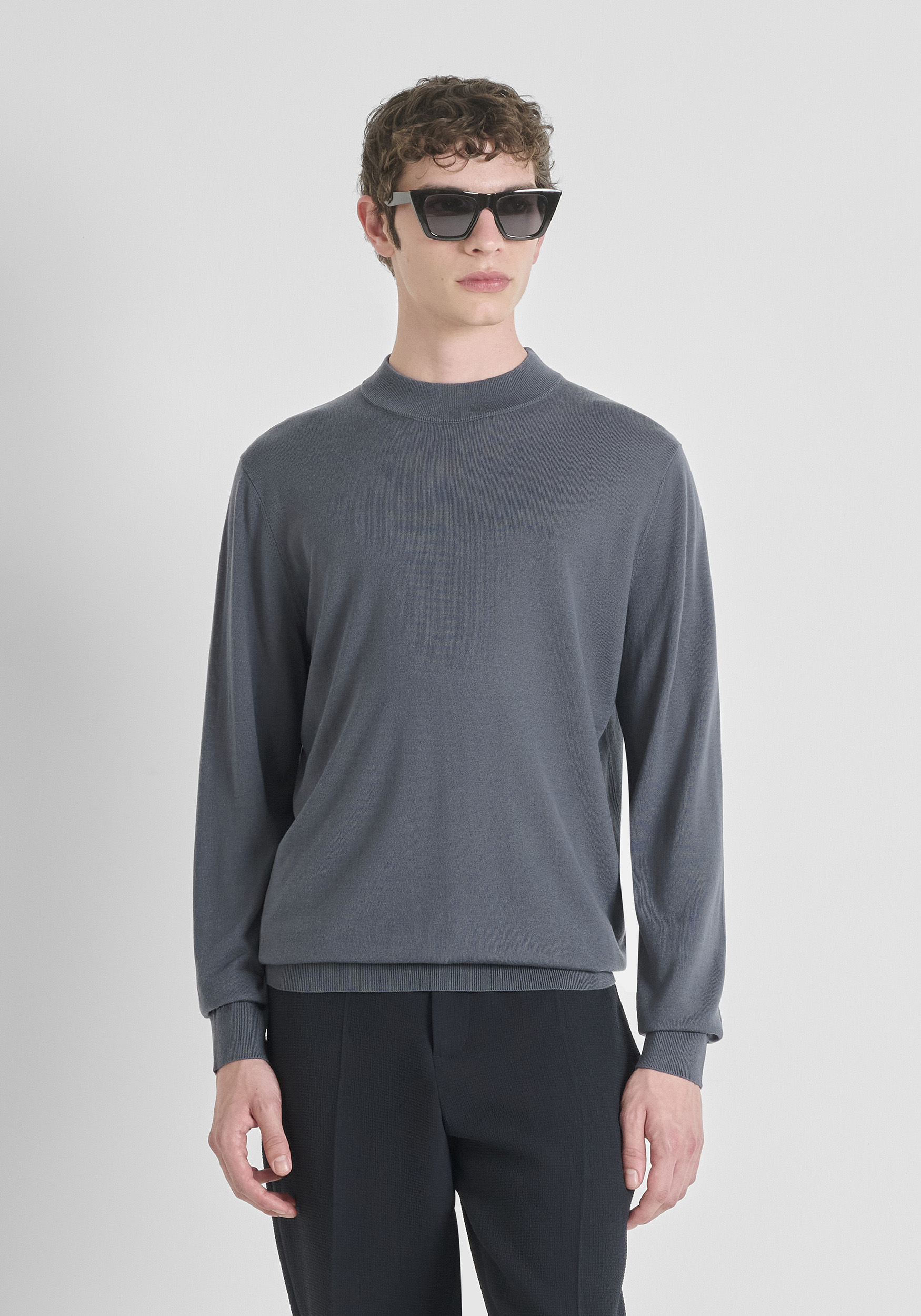 REGULAR FIT WOOL BLEND T-SHIRT