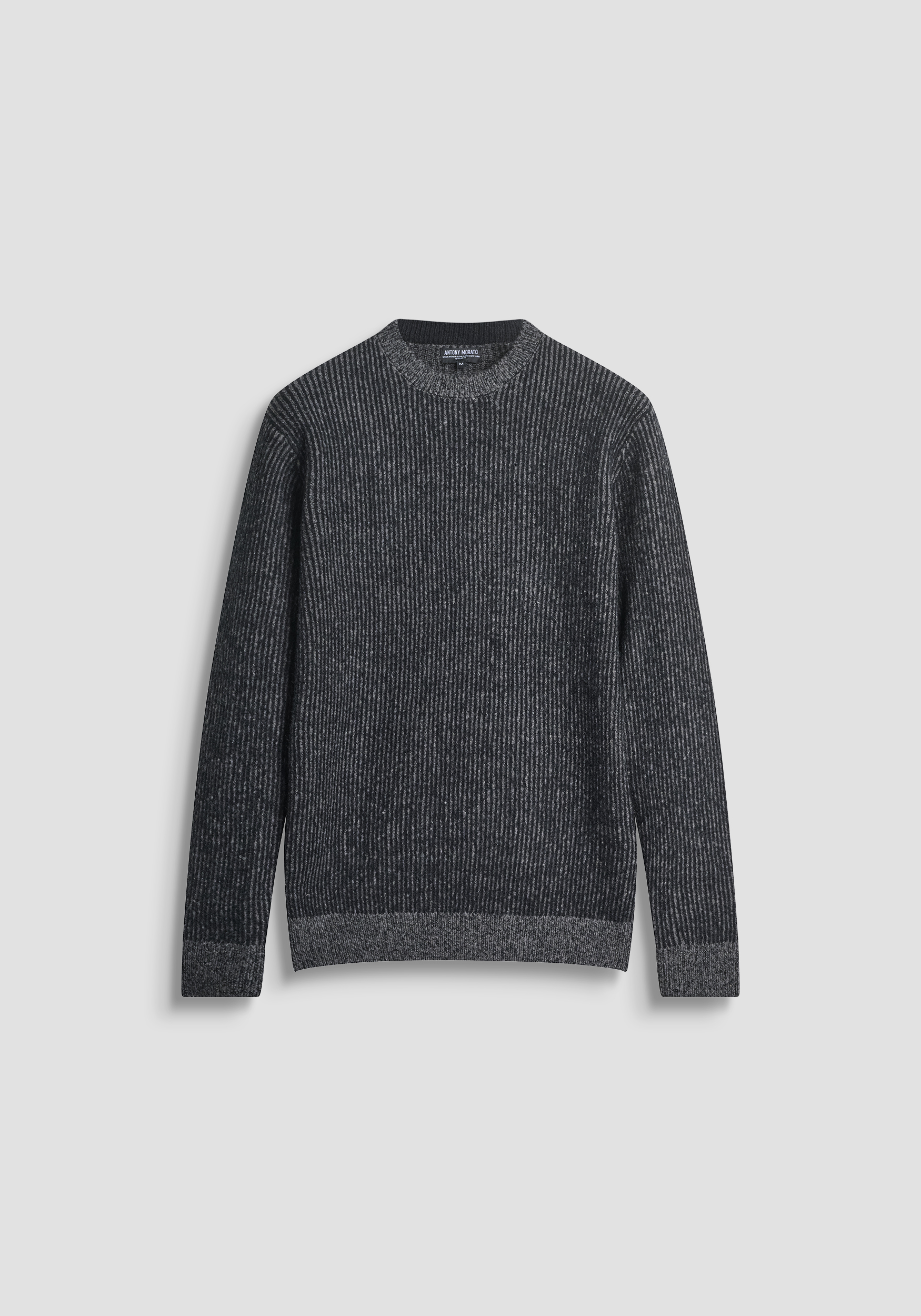 SUÉTER REGULAR FIT EN MEZCLA DE LANA Y MOHAIR TRABAJADA