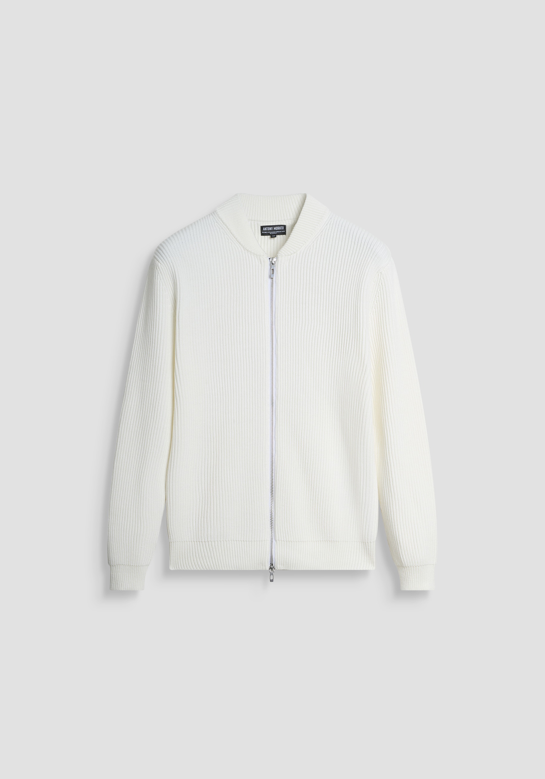 JERSEY DE PUNTO REGULAR FIT CON CREMALLERA EN MEZCLA DE LANA