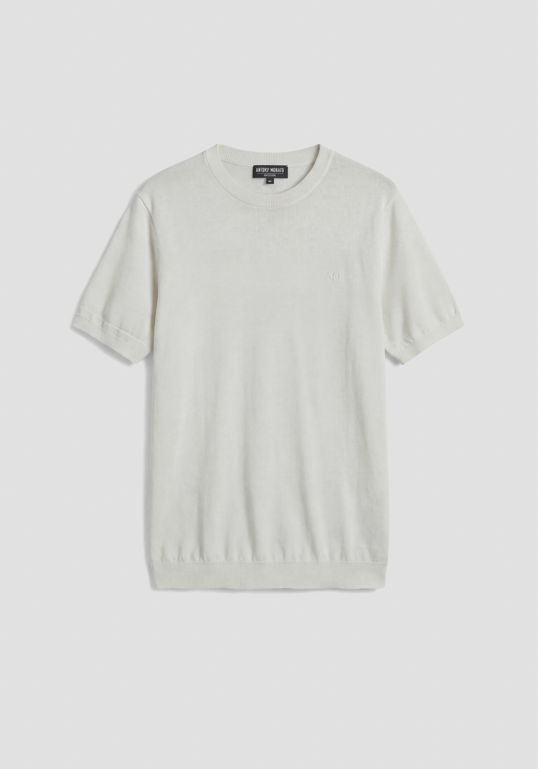 JERSEY DE CUELLO REDONDO REGULAR FIT DE MANGA CORTA DE MEZCLA DE ALGODÓN SUAVE CON ESTAMPADO