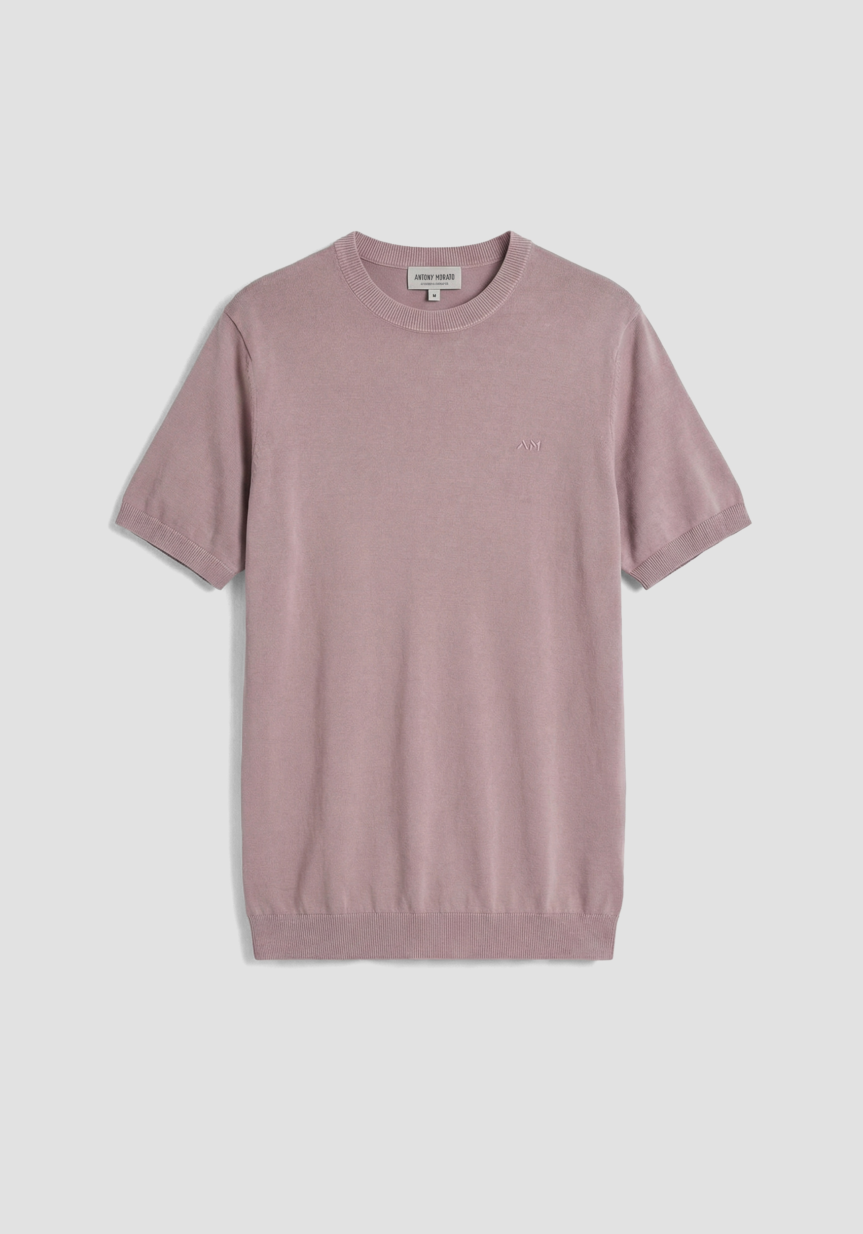 JERSEY DE CUELLO REDONDO REGULAR FIT DE MANGA CORTA DE MEZCLA DE ALGODÓN SUAVE CON ESTAMPADO