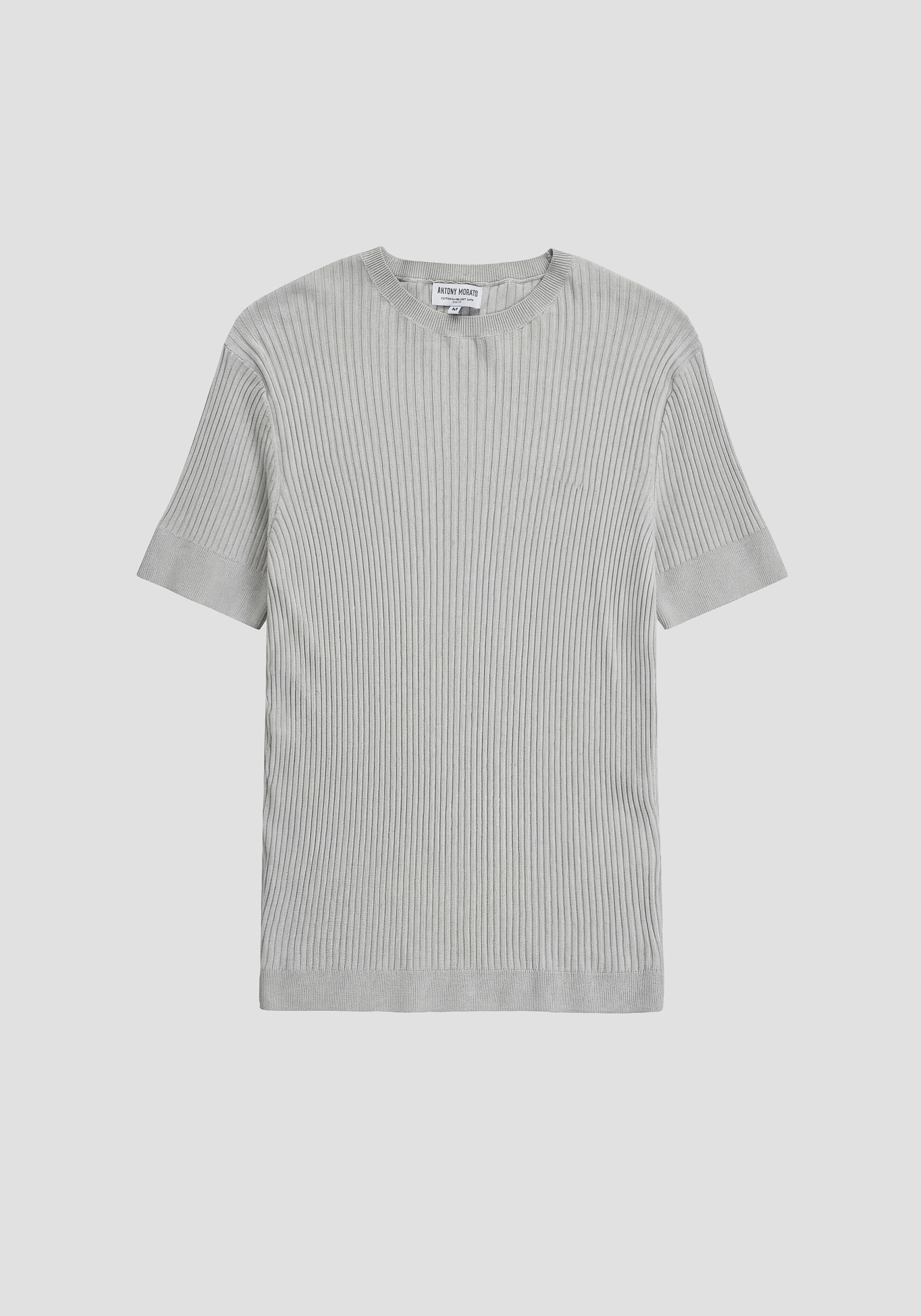 JERSEY DE CUELLO REDONDO REGULAR FIT DE MANGA CORTA DE MEZCLA DE ALGODÓN SUAVE