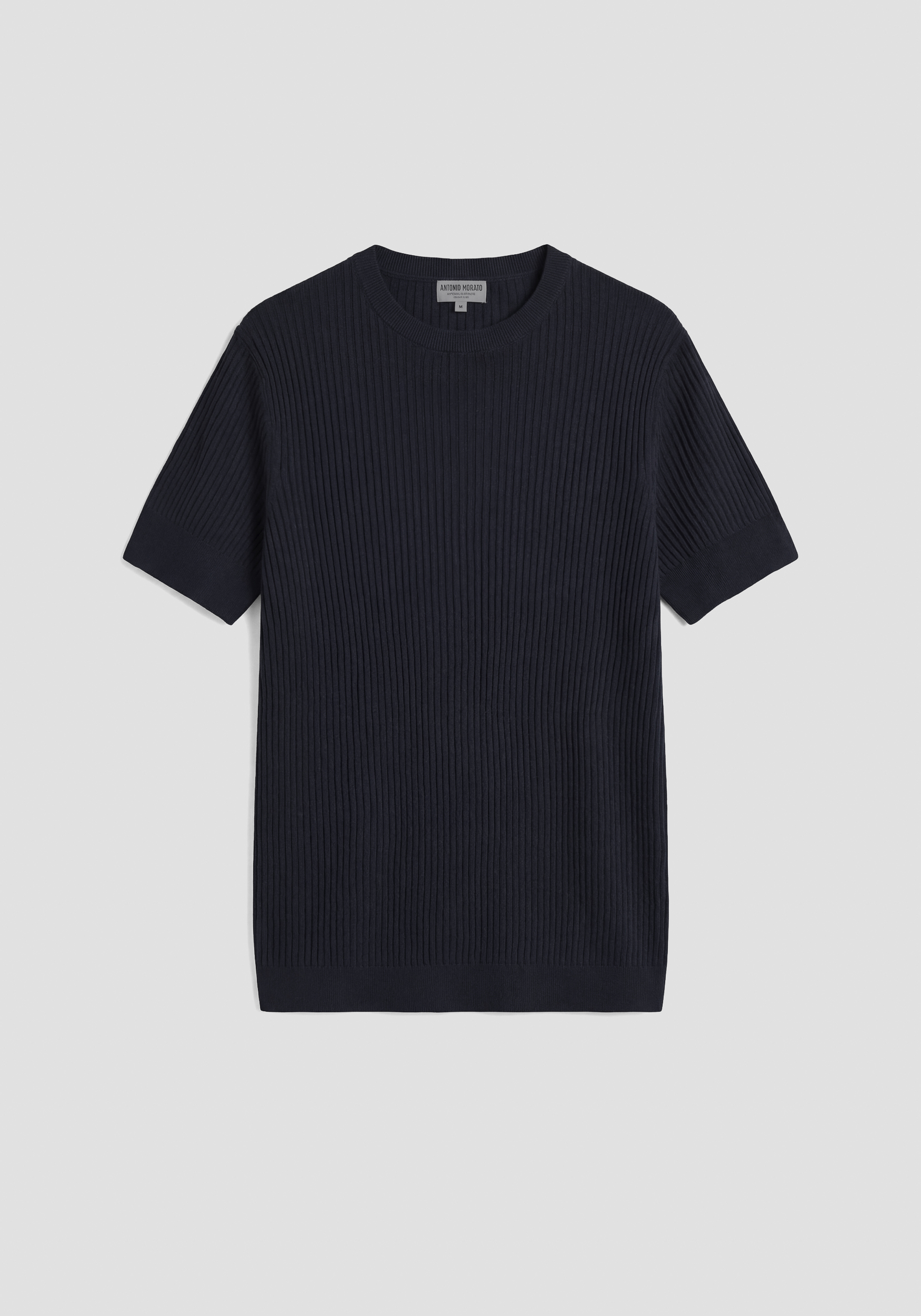 JERSEY DE CUELLO REDONDO REGULAR FIT DE MANGA CORTA DE MEZCLA DE ALGODÓN SUAVE