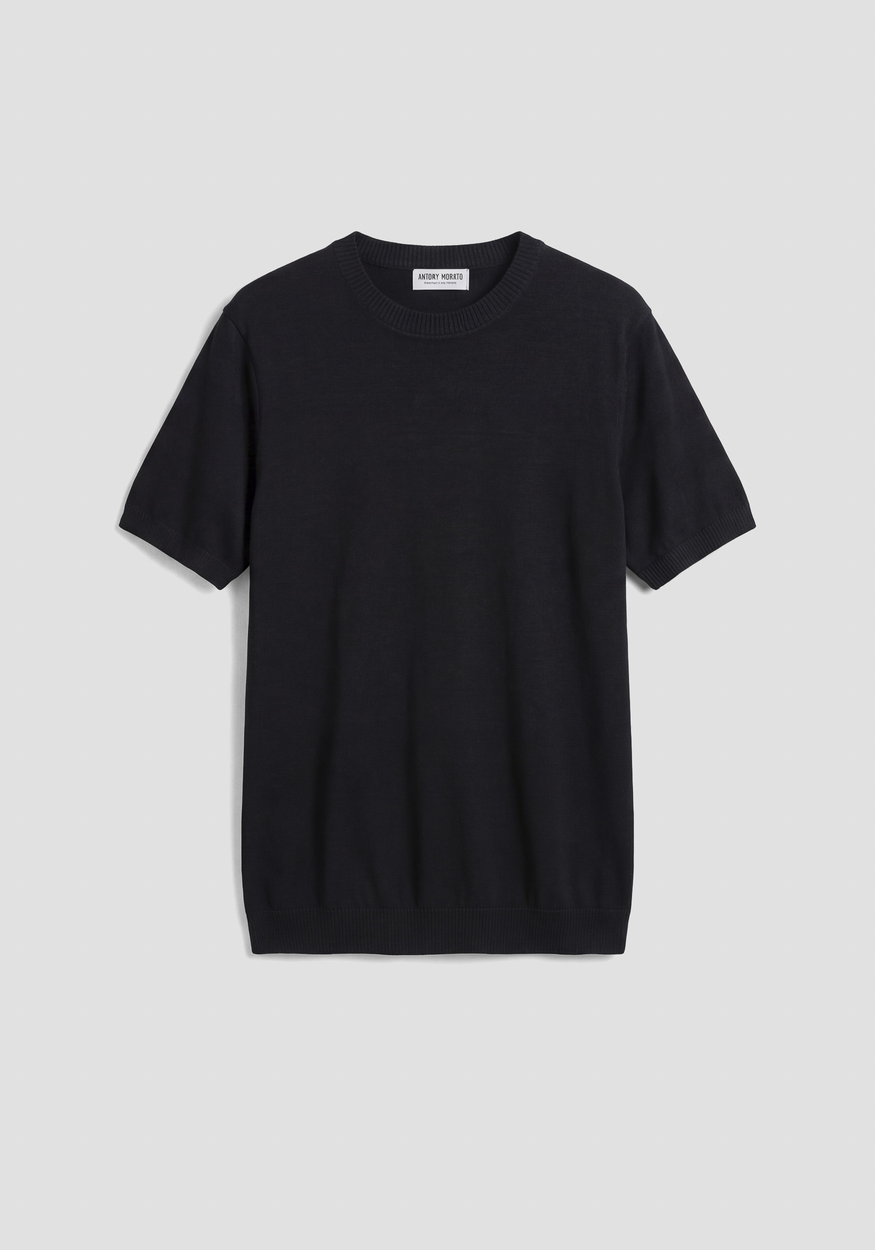 JERSEY DE CUELLO REDONDO REGULAR FIT DE MANGA CORTA DE MEZCLA DE LINO SUAVE