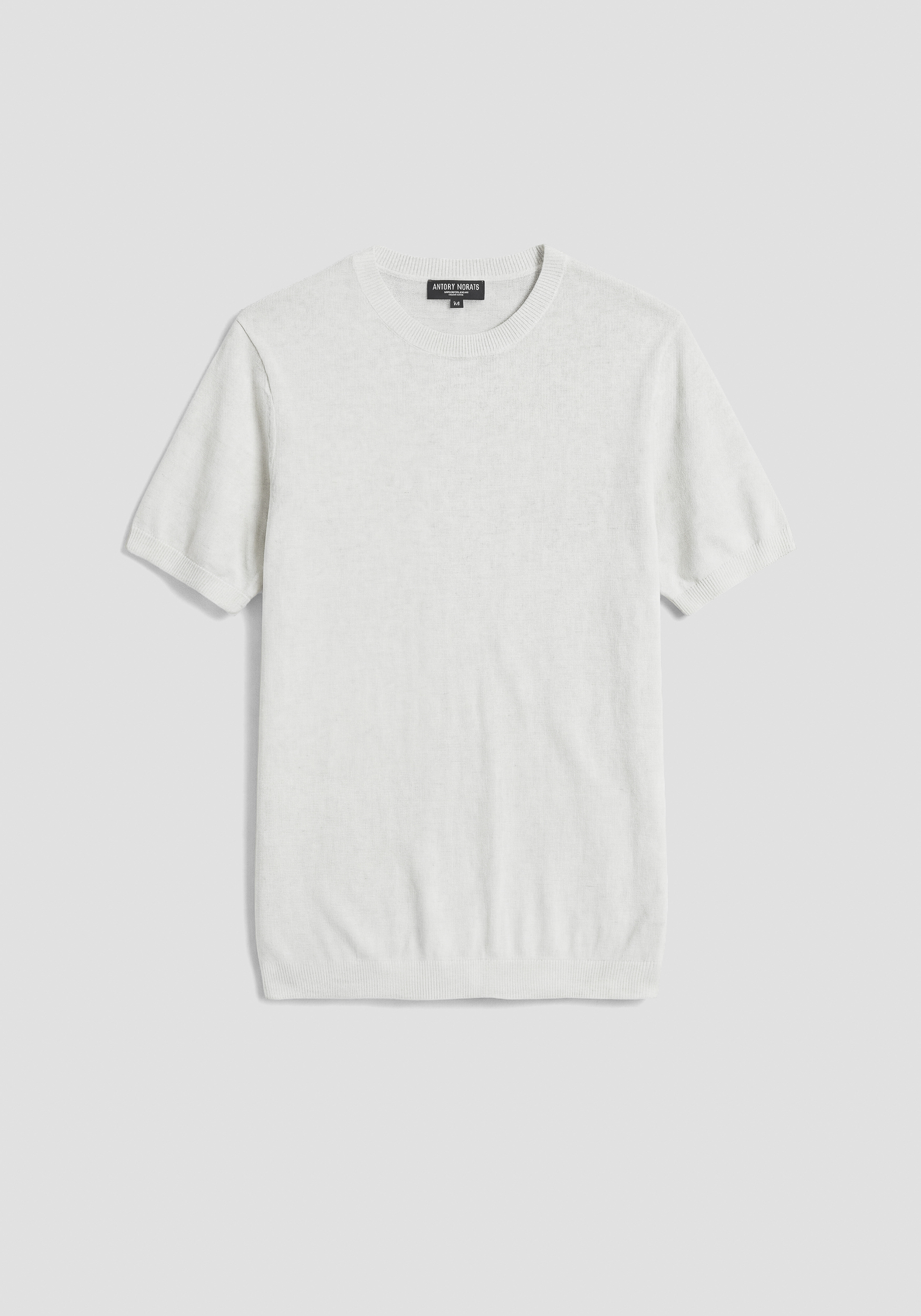 JERSEY DE CUELLO REDONDO RELAXED FIT DE MANGA CORTA DE MEZCLA DE LINO SUAVE