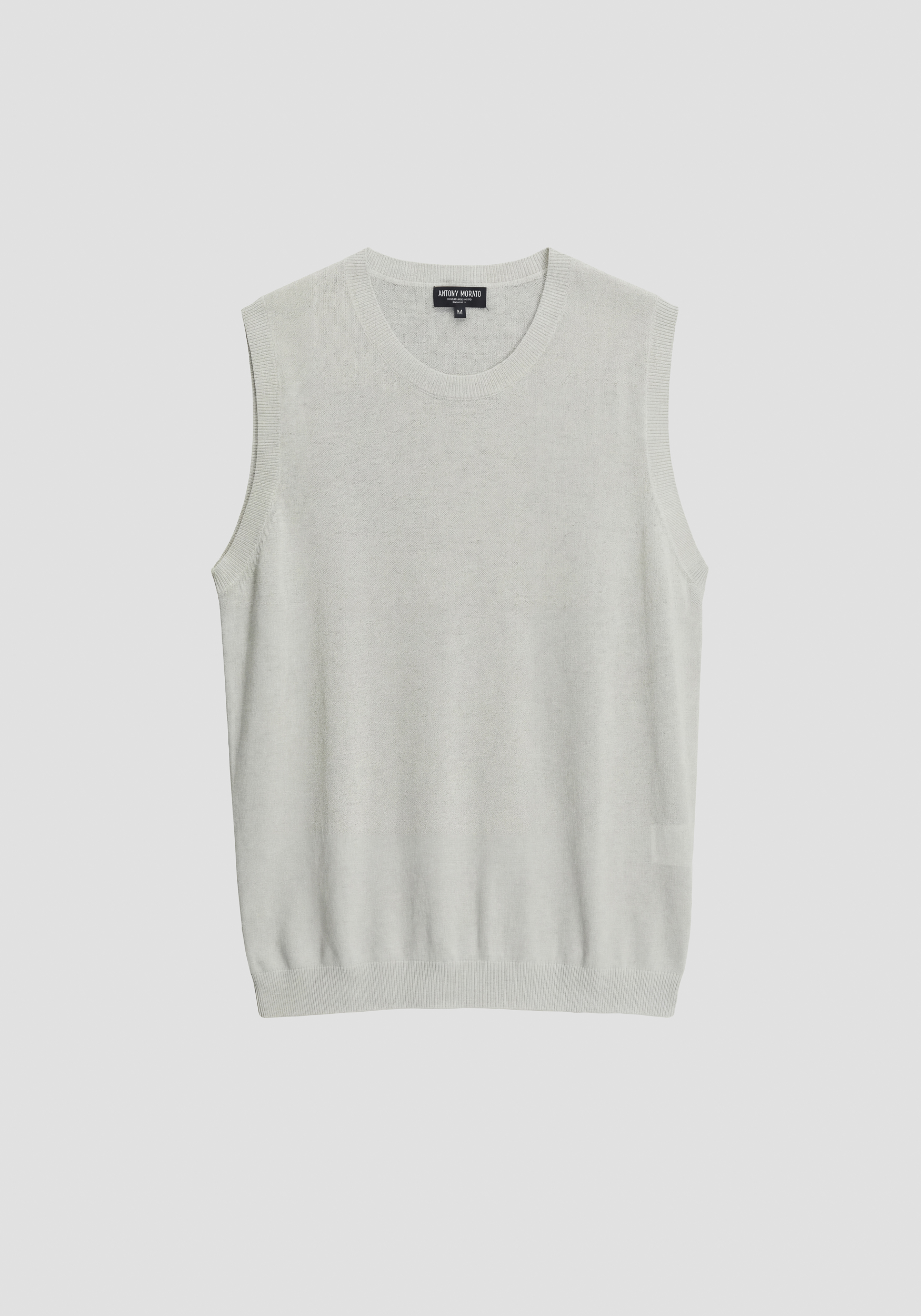 JERSEY SIN MANGAS RELAXED FIT DE MEZCLA DE LINO SUAVE